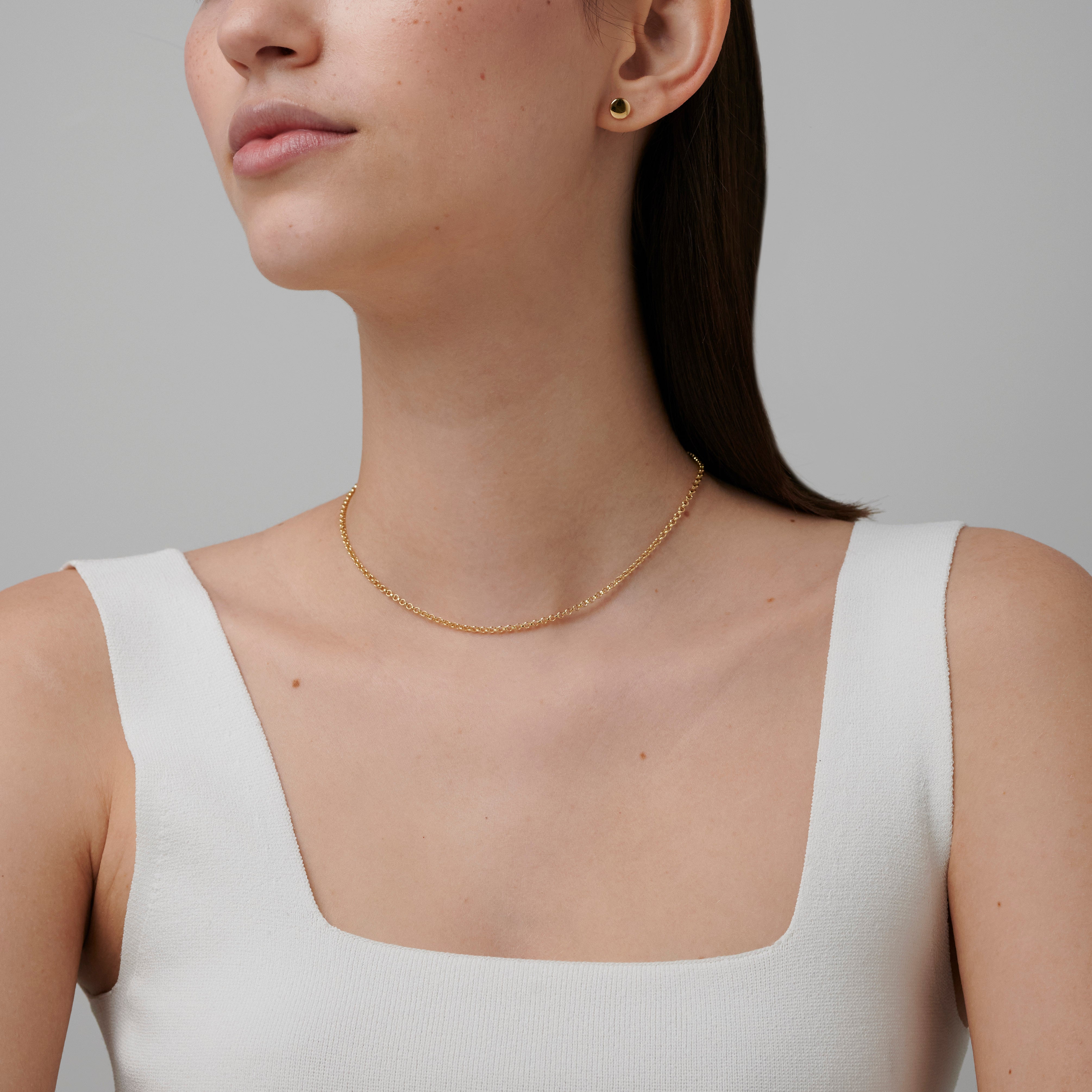 886 Royal Mint Necklaces 886 Small Belcher Chain in 18ct Yellow Gold