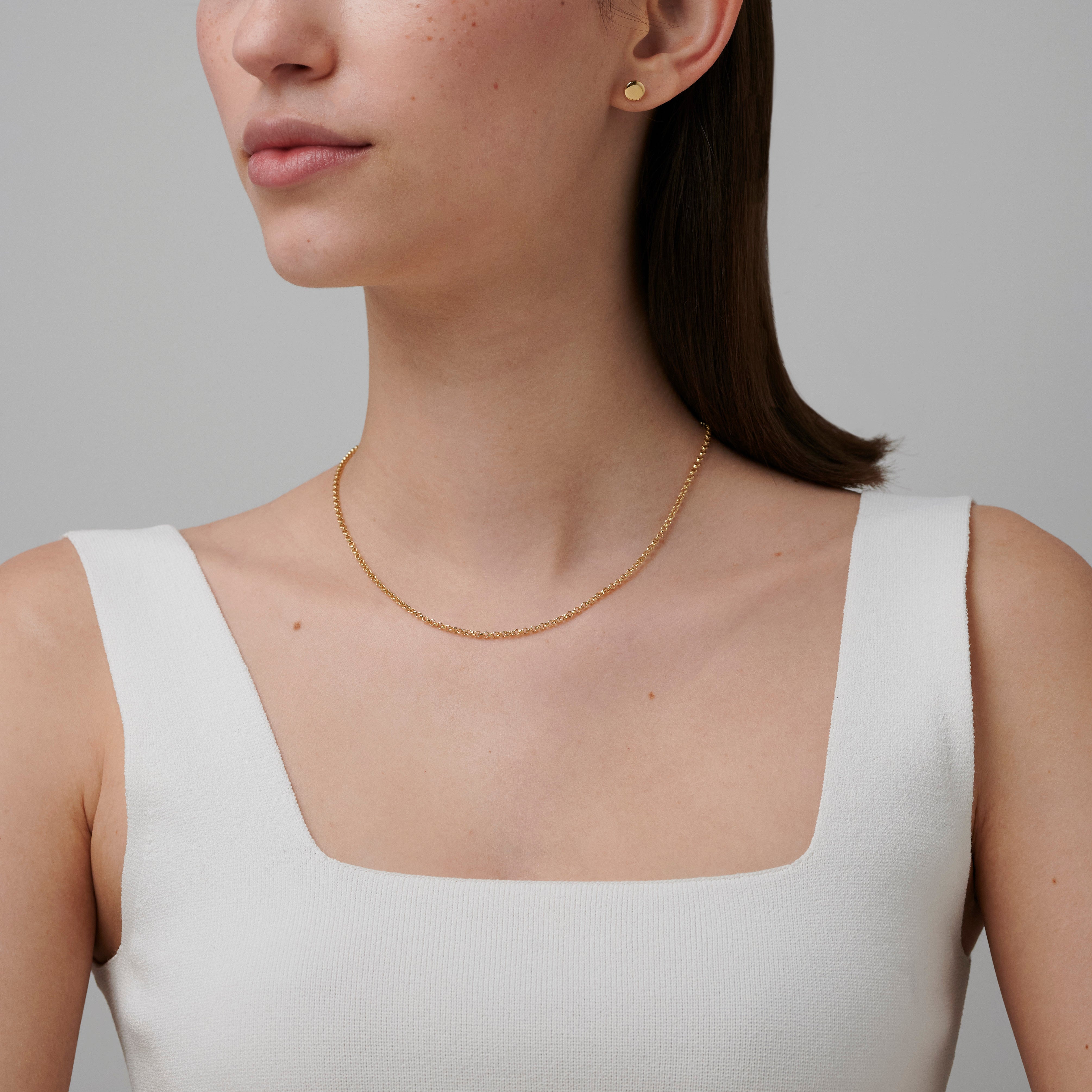 886 Royal Mint Necklaces 886 Small Belcher Chain in 18ct Yellow Gold
