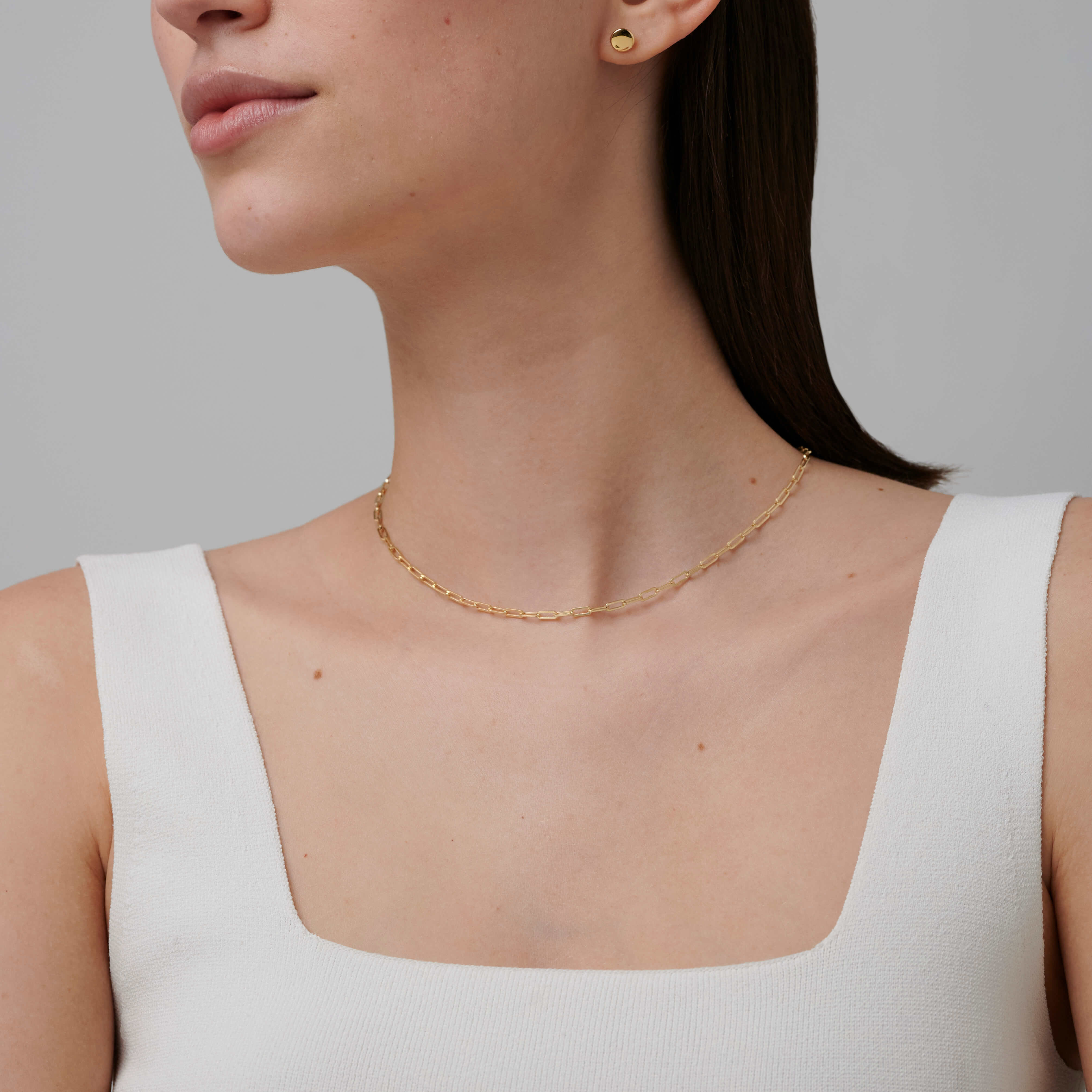 886 Royal Mint Necklaces 886 Square Trace Chain in 9ct Yellow Gold
