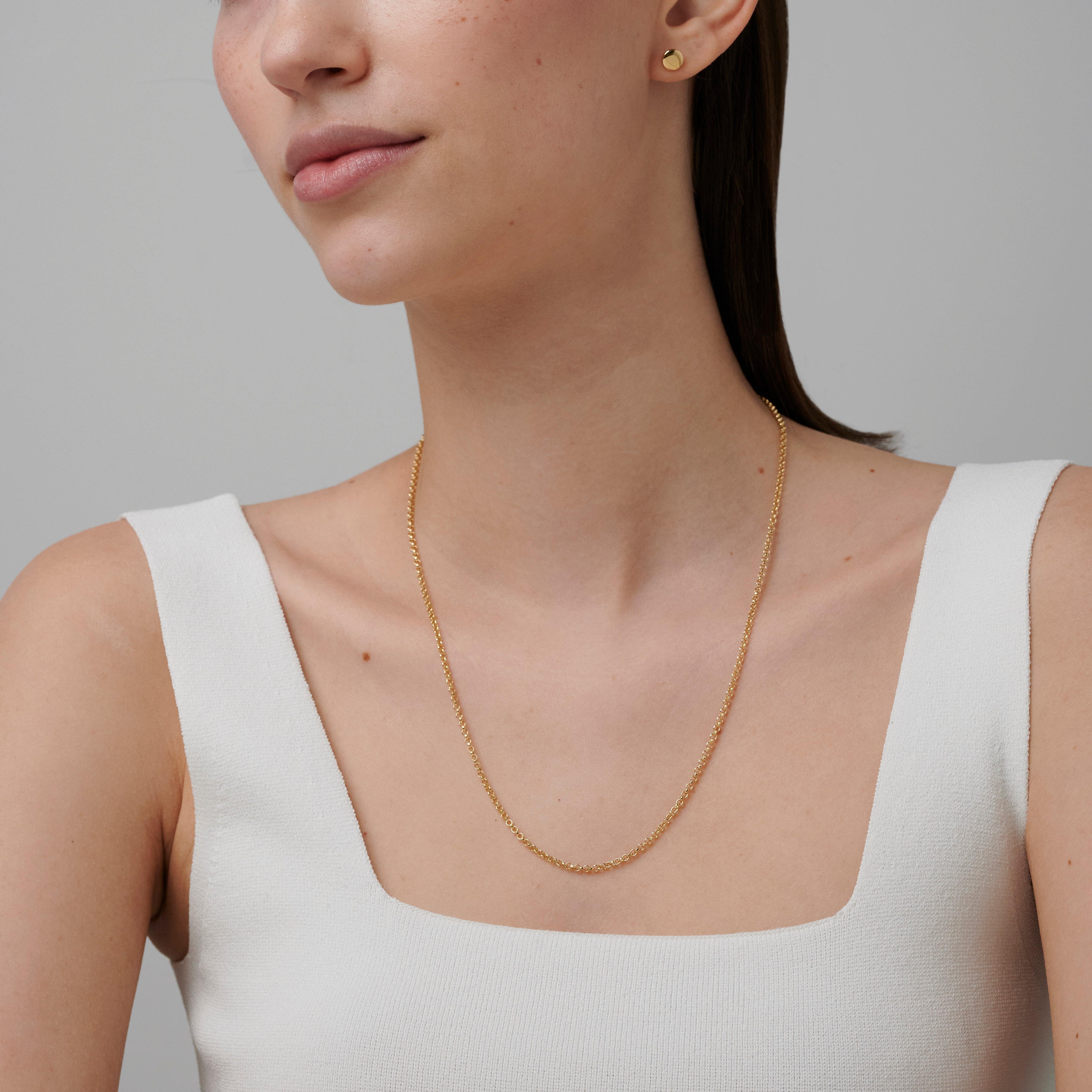 886 Royal Mint Necklaces 886 Small Belcher Chain in 18ct Yellow Gold