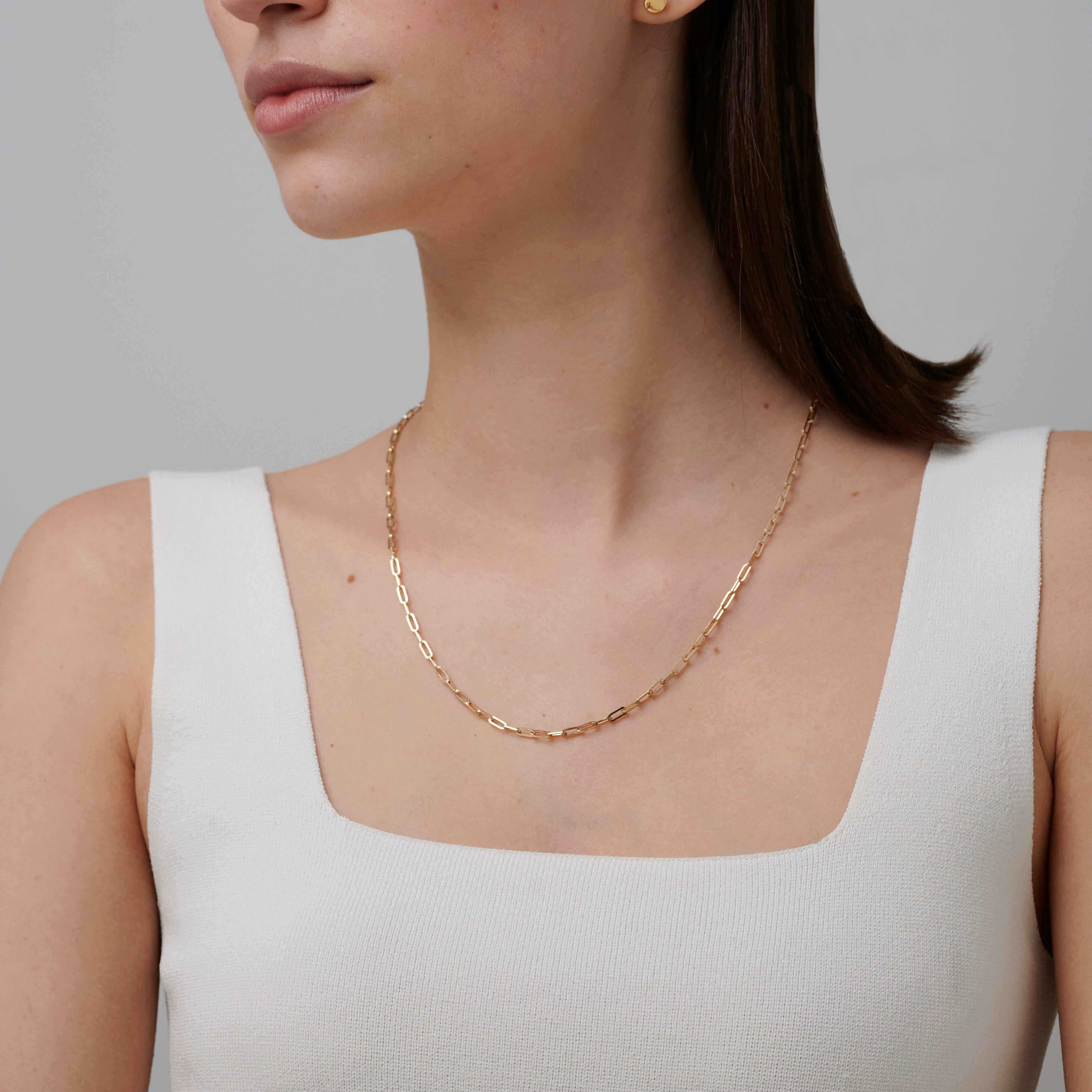 886 Royal Mint Necklaces 886 Square Trace Chain in 9ct Yellow Gold