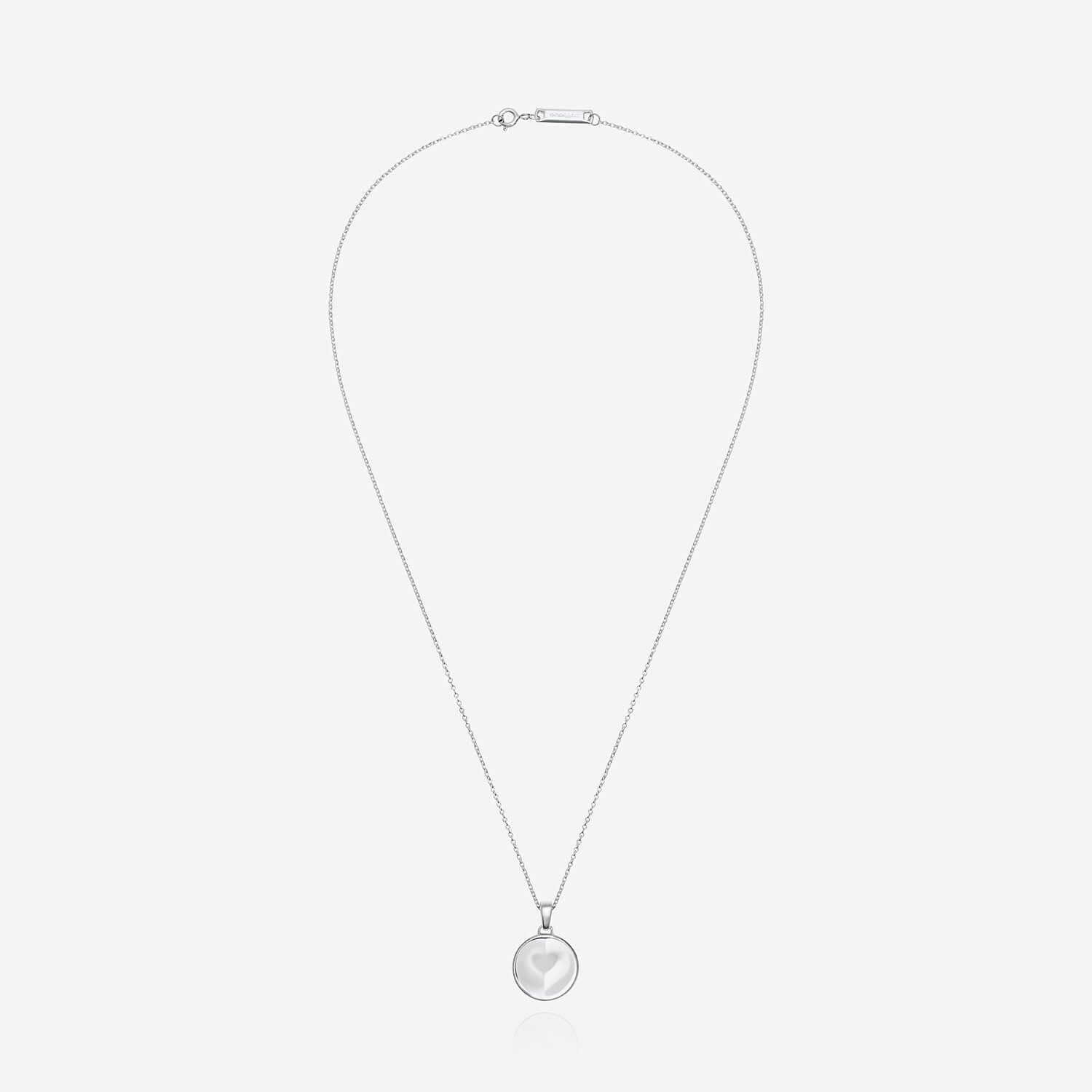 886 Royal Mint Necklaces 886 Caustic Heart Pendant with Chain in Sterling Silver