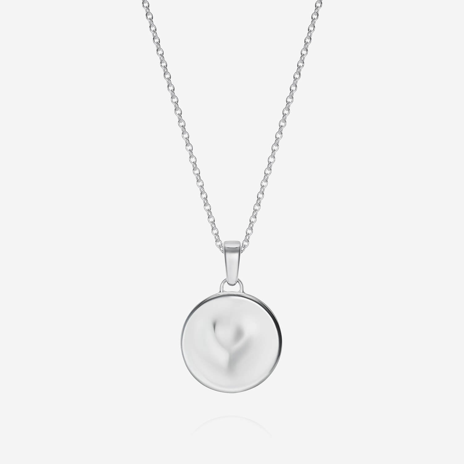 886 Royal Mint Necklaces 886 Caustic Heart Pendant with Chain in Sterling Silver
