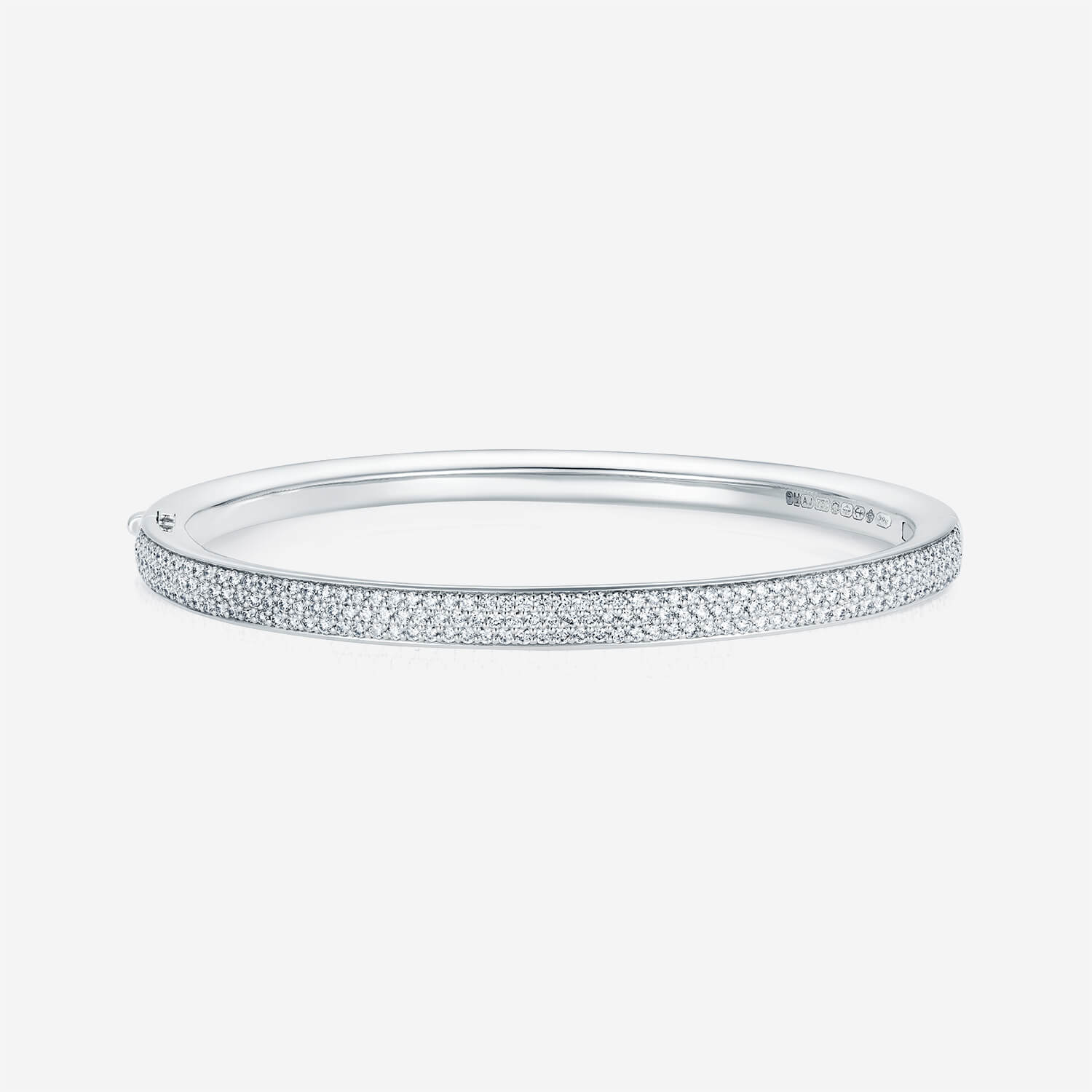 886 Royal Mint Bracelet X-Small 886 Pavé Bangle in 18ct White Gold