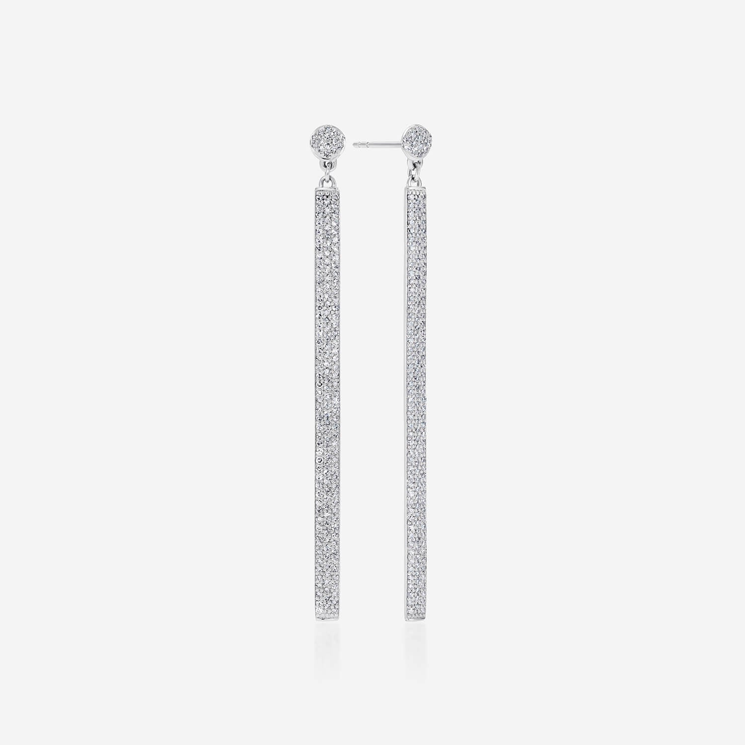 886 Royal Mint Earrings 886 Pavé Large Drop Earrings in 18ct White Gold