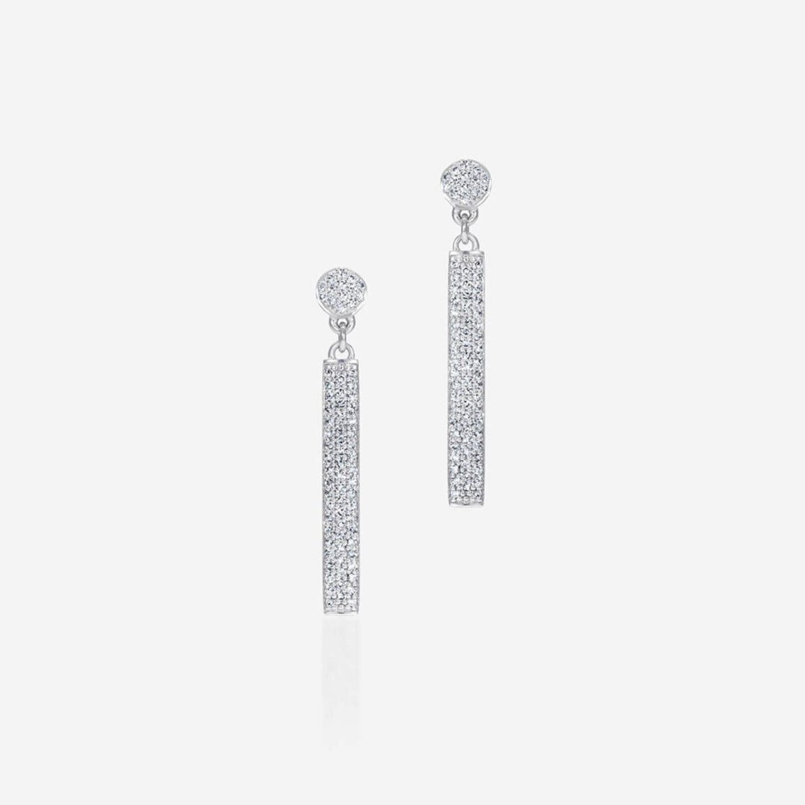 886 Royal Mint Earrings 886 Pavé Drop Earrings in 18ct White Gold