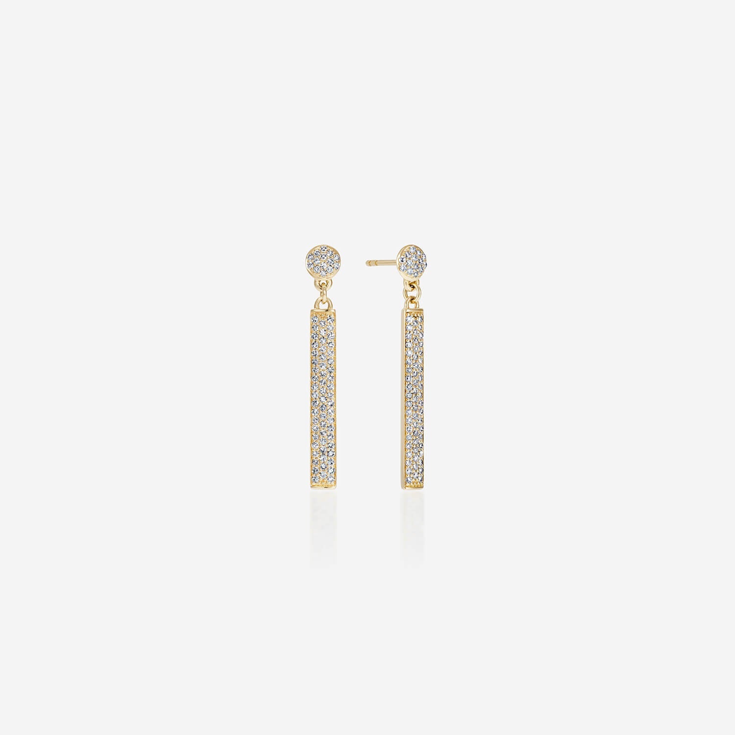 886 Royal Mint Earrings 886 Pavé Drop Earrings in 18ct Yellow Gold