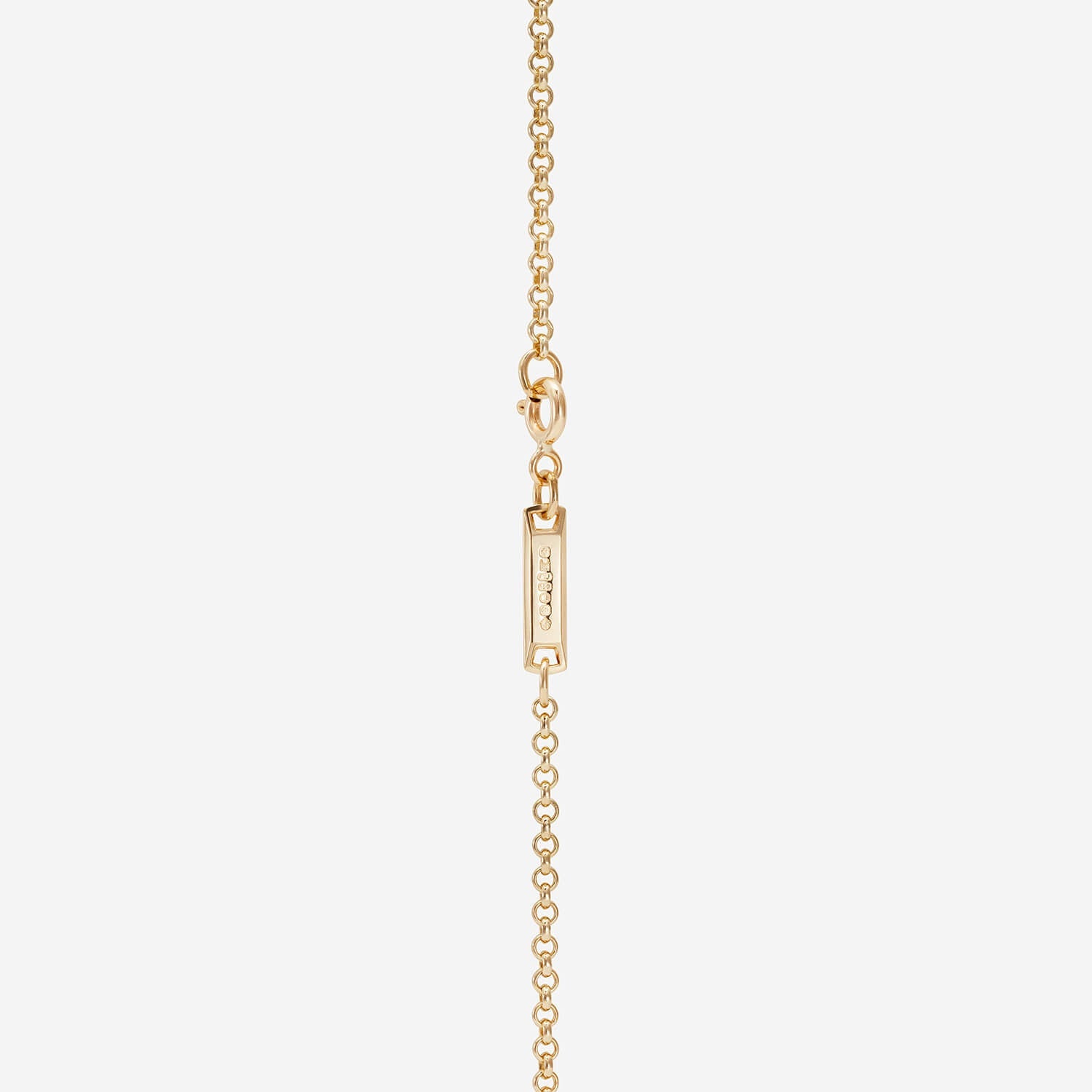 886 Royal Mint Necklaces 886 Pavé T-Bar with Chain in 18ct Yellow Gold