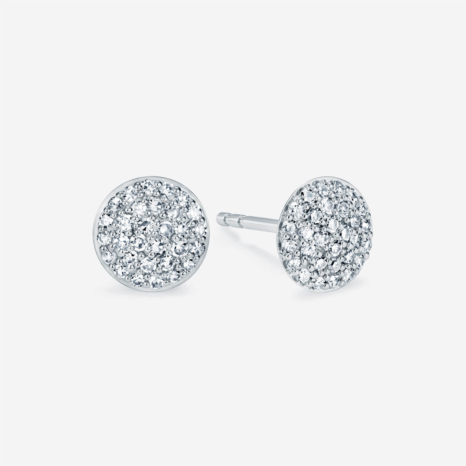 886 Royal Mint Earrings 886 Pavé Large Studs in 18ct White Gold