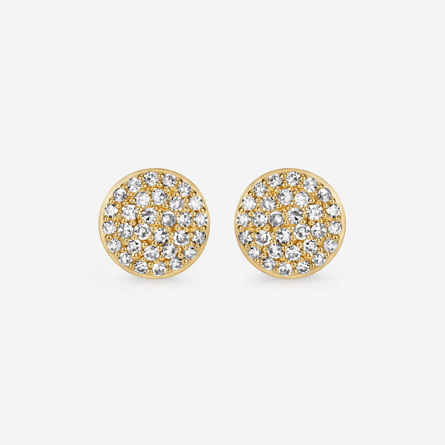 886 Royal Mint Earrings 886 Pavé Large Studs in 18ct Yellow Gold