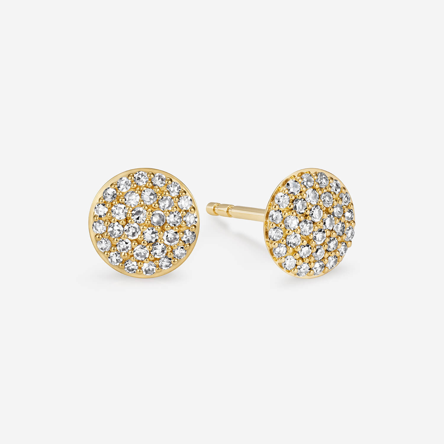886 Royal Mint Earrings 886 Pavé Large Studs in 18ct Yellow Gold
