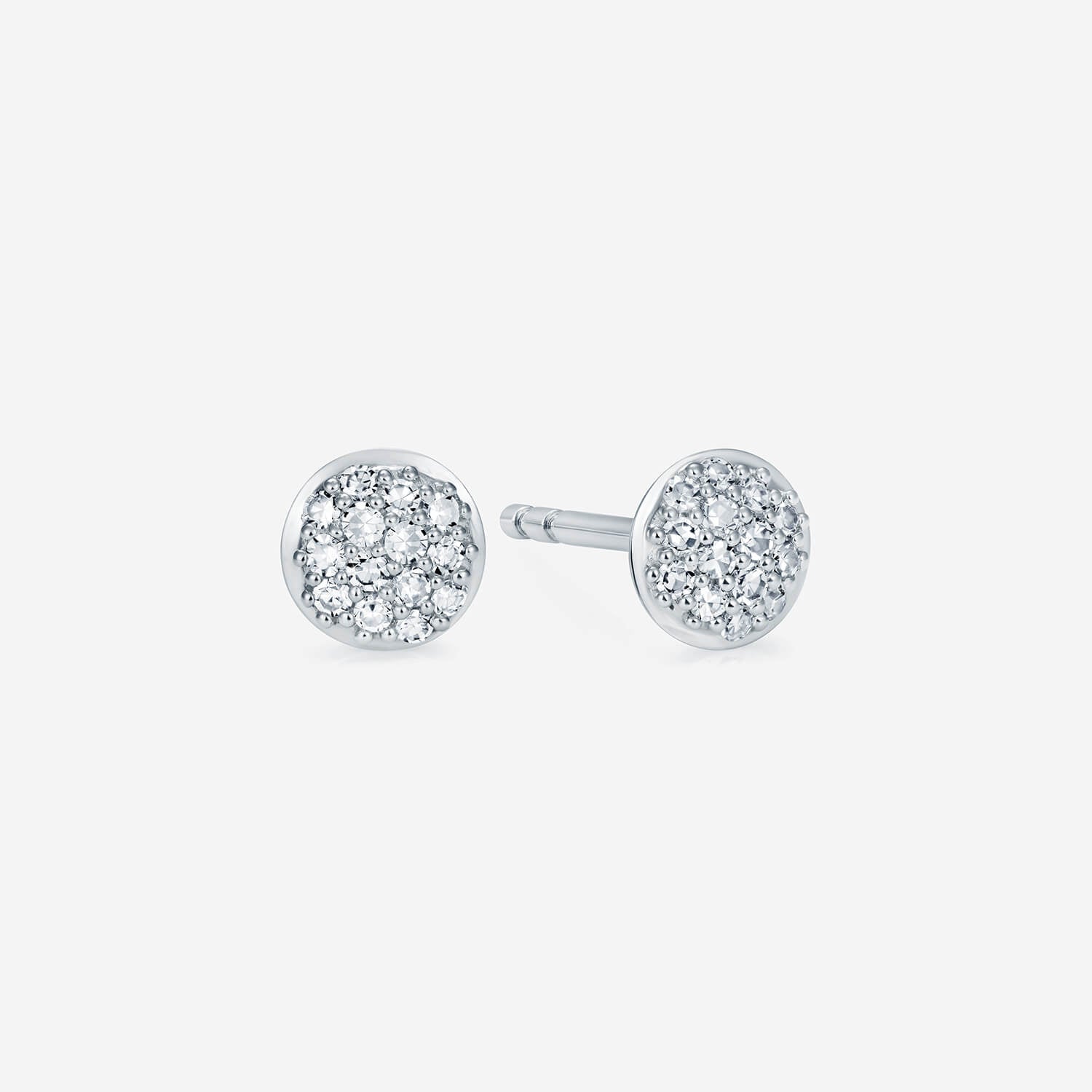 886 Royal Mint Earrings 886 Pavé Studs in 18ct White Gold