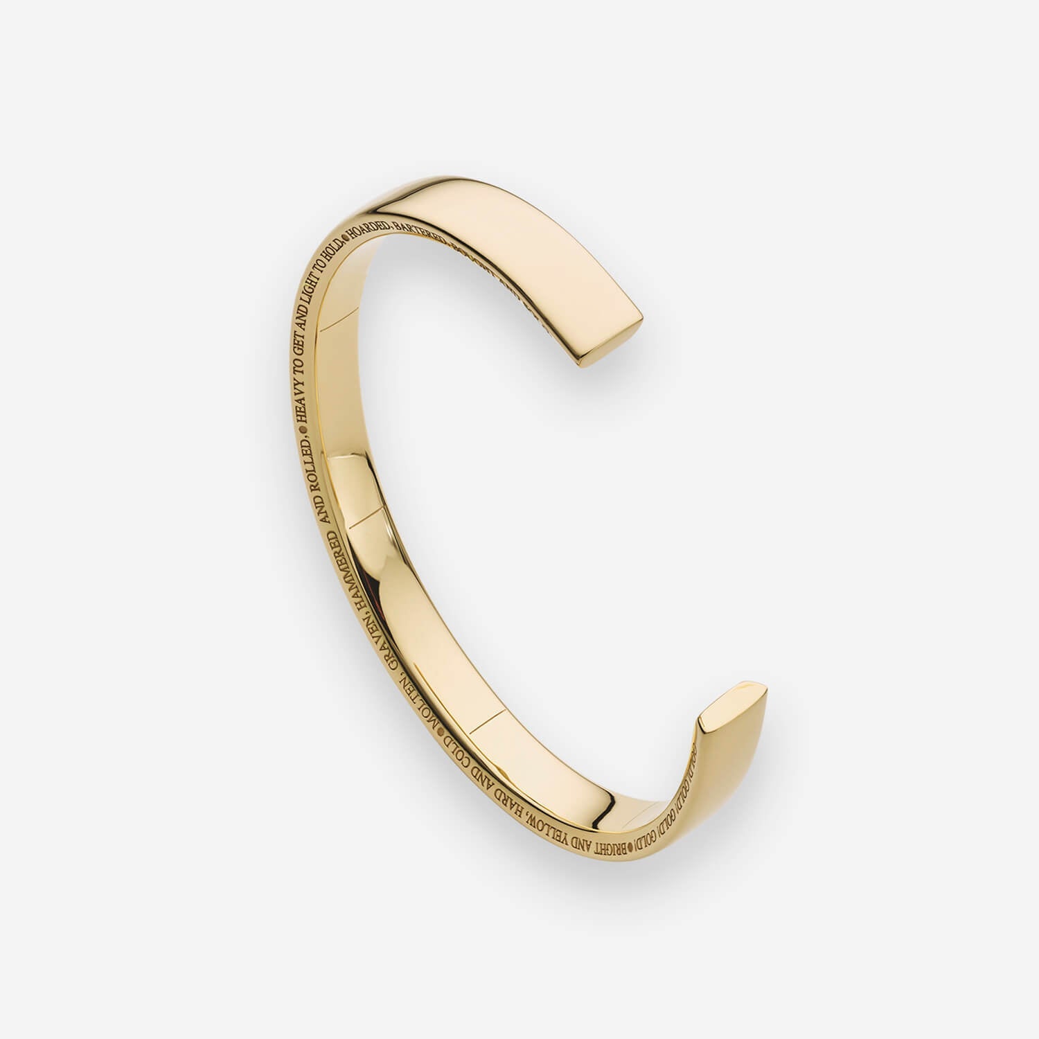 886 Royal Mint Bracelets 886 Bold Poem Cuff in 18ct Yellow Gold