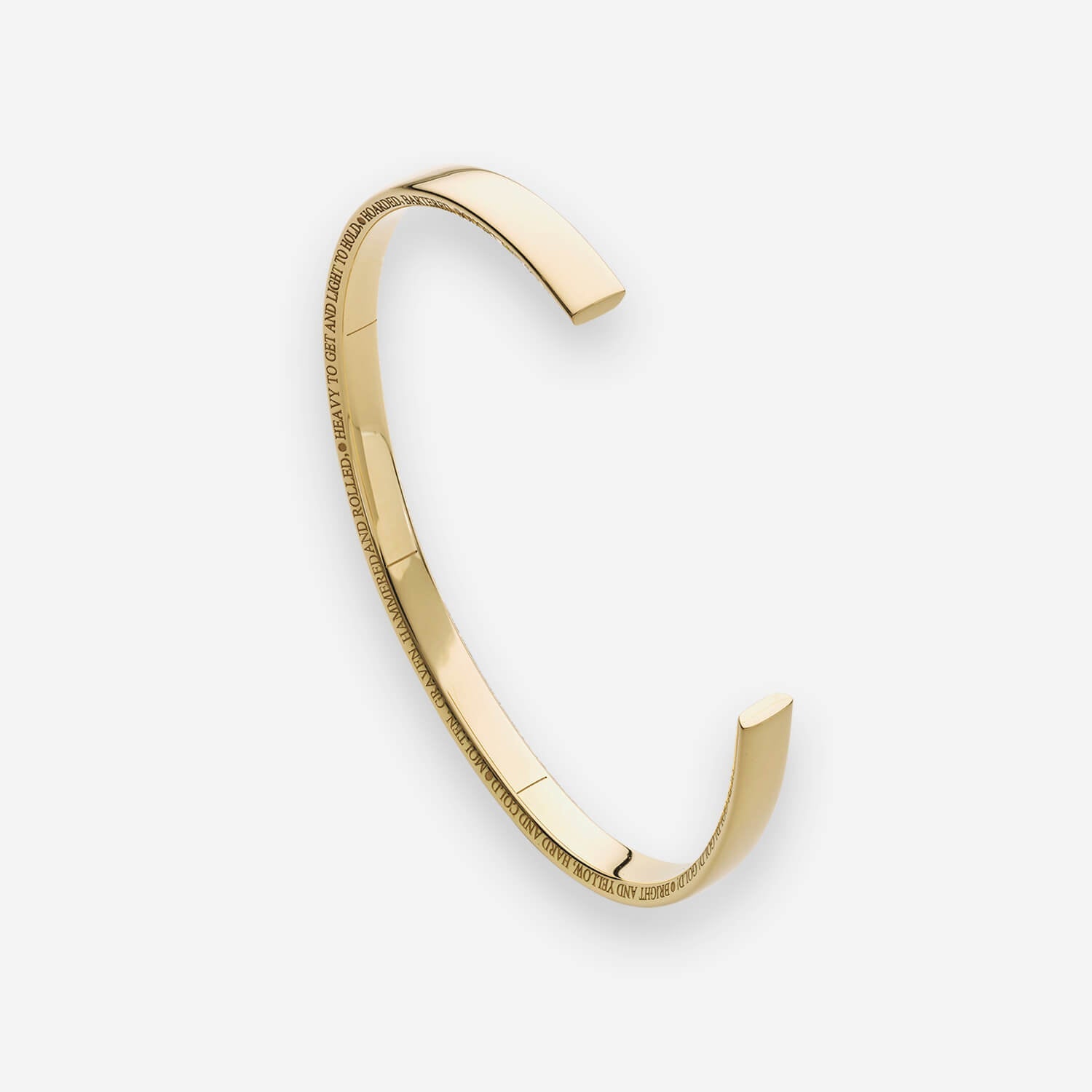 886 Royal Mint Bracelet 886 Poem Cuff in 18ct Yellow Gold
