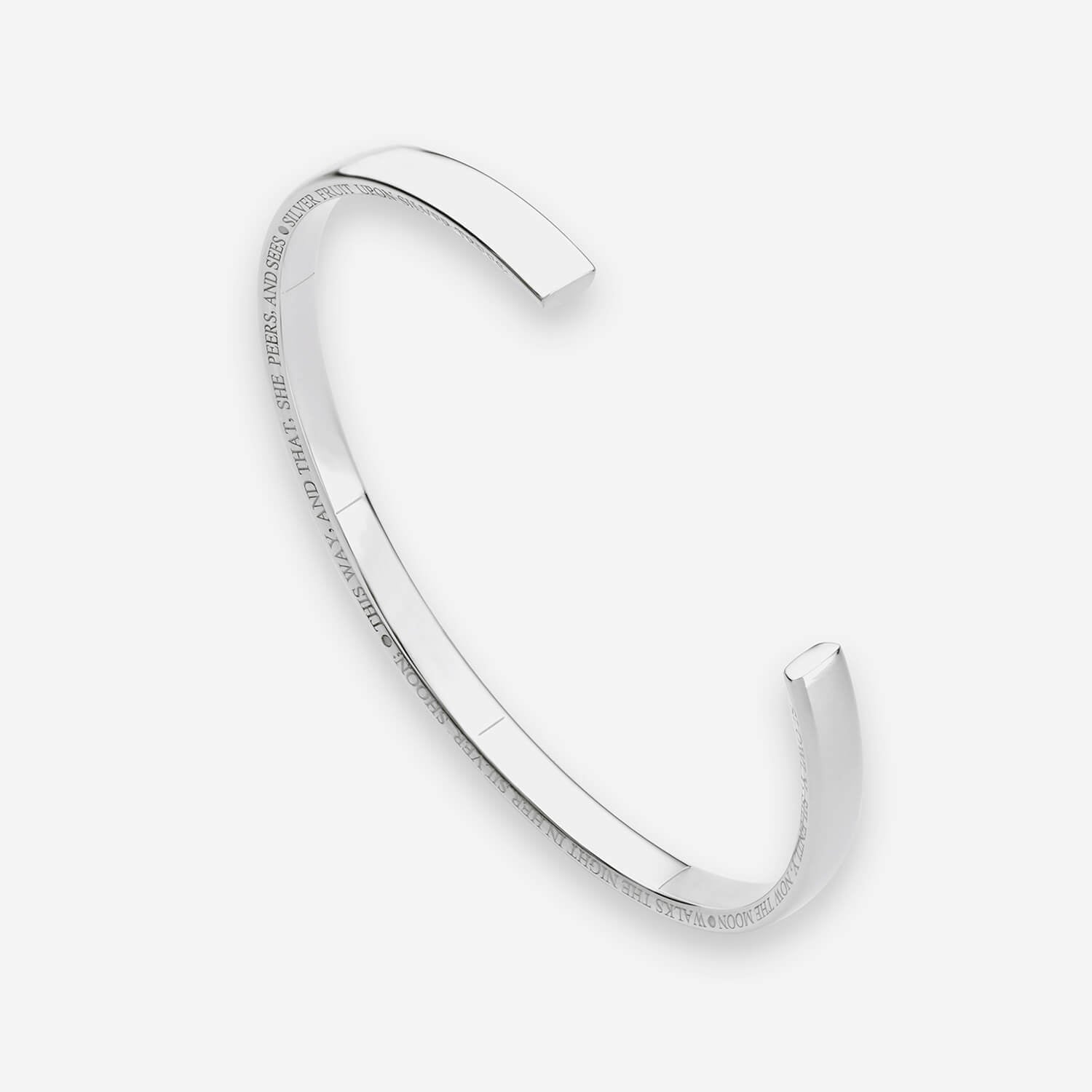 886 Royal Mint Bracelet 886 Poem Cuff in Sterling Silver
