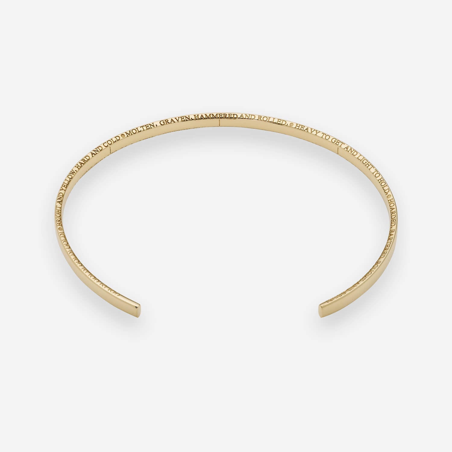 886 Royal Mint Bracelets 886 Fine Poem Cuff in 18ct Yellow Gold