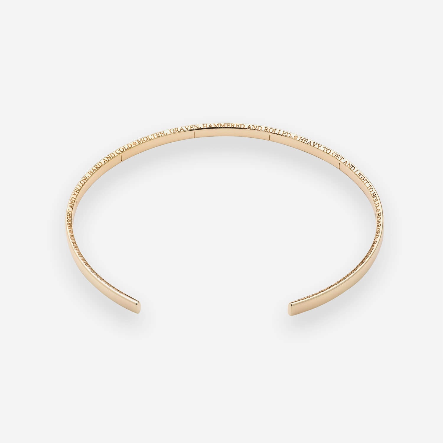 886 Royal Mint Bracelet 886 Fine Poem Cuff in 9ct Yellow Gold