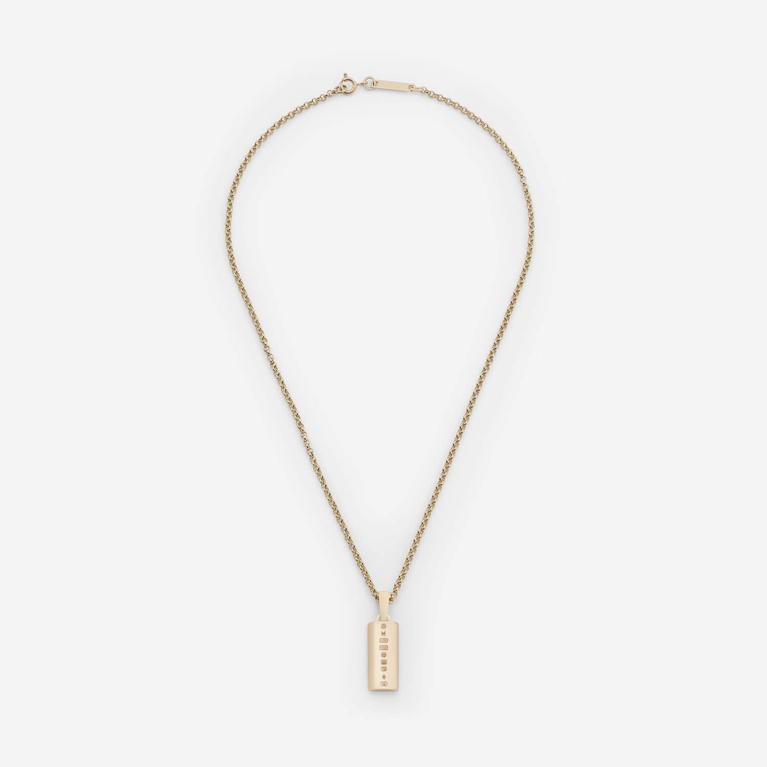 886 Royal Mint Necklaces 886 Bar Pendant with Chain in 9ct Yellow Gold