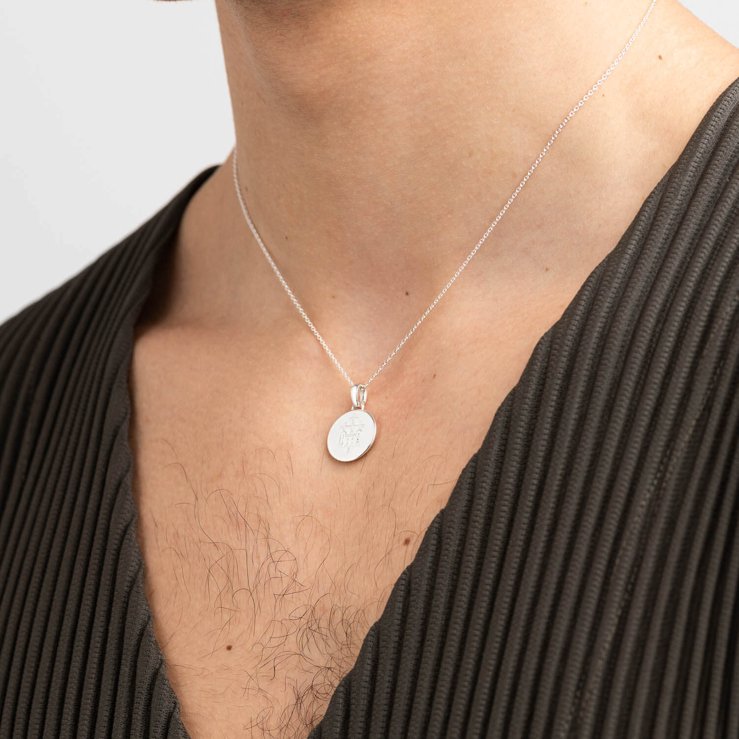886 Royal Mint Necklaces 886 Caustic Tower Pendant with Chain in Sterling Silver