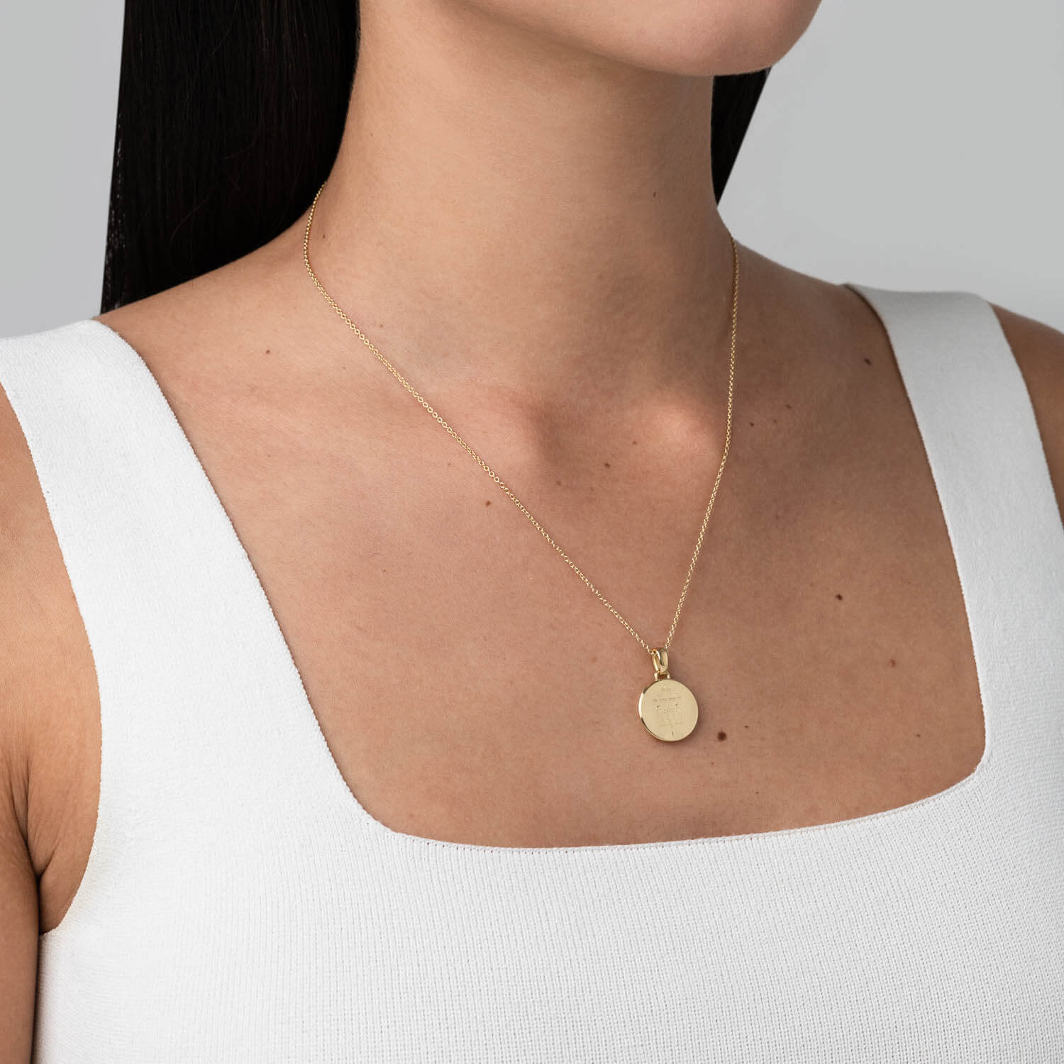 886 Royal Mint Necklaces 886 Caustic Tower Pendant with Chain in 18ct Yellow Gold