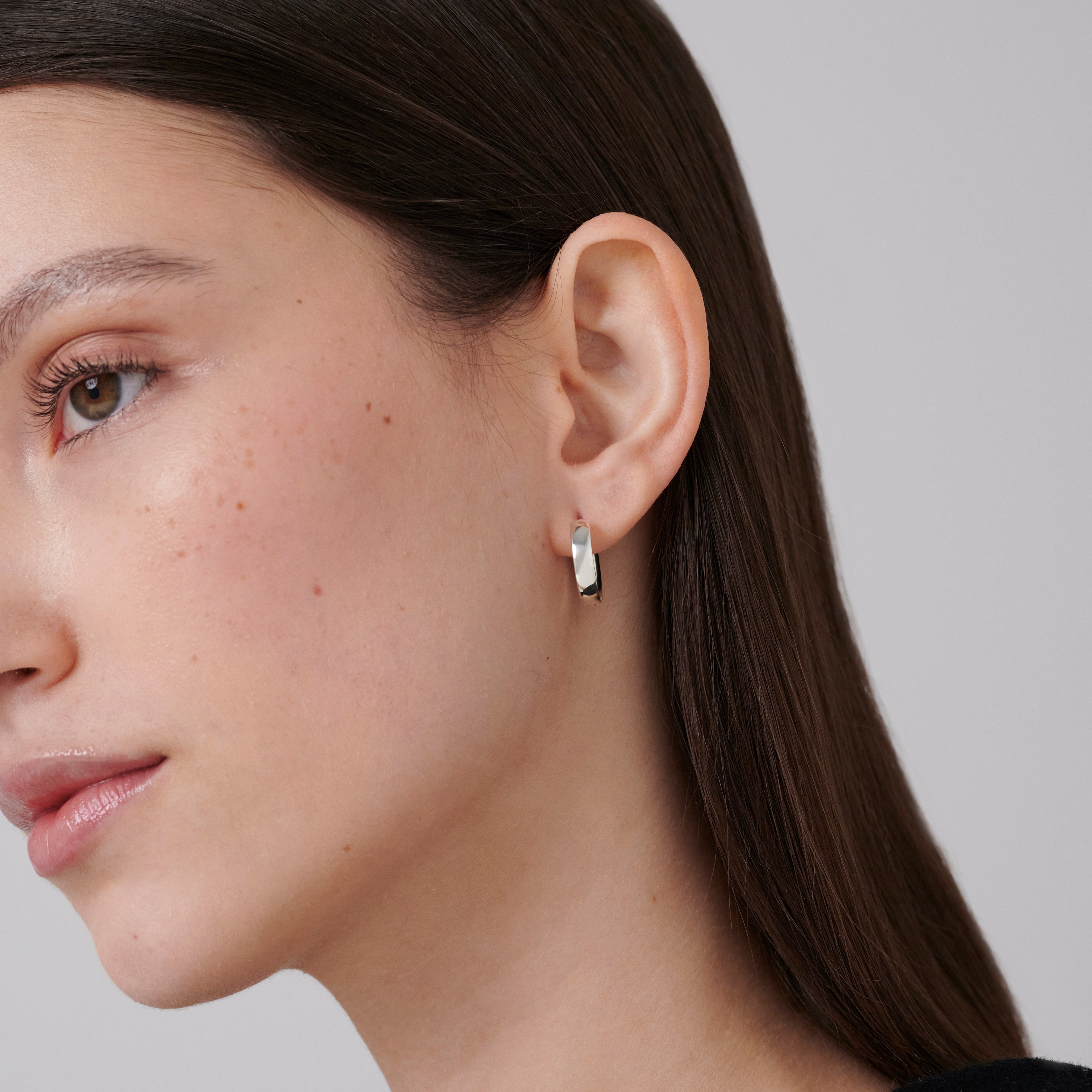 886 Royal Mint Earrings 886 Hoops in Sterling Silver