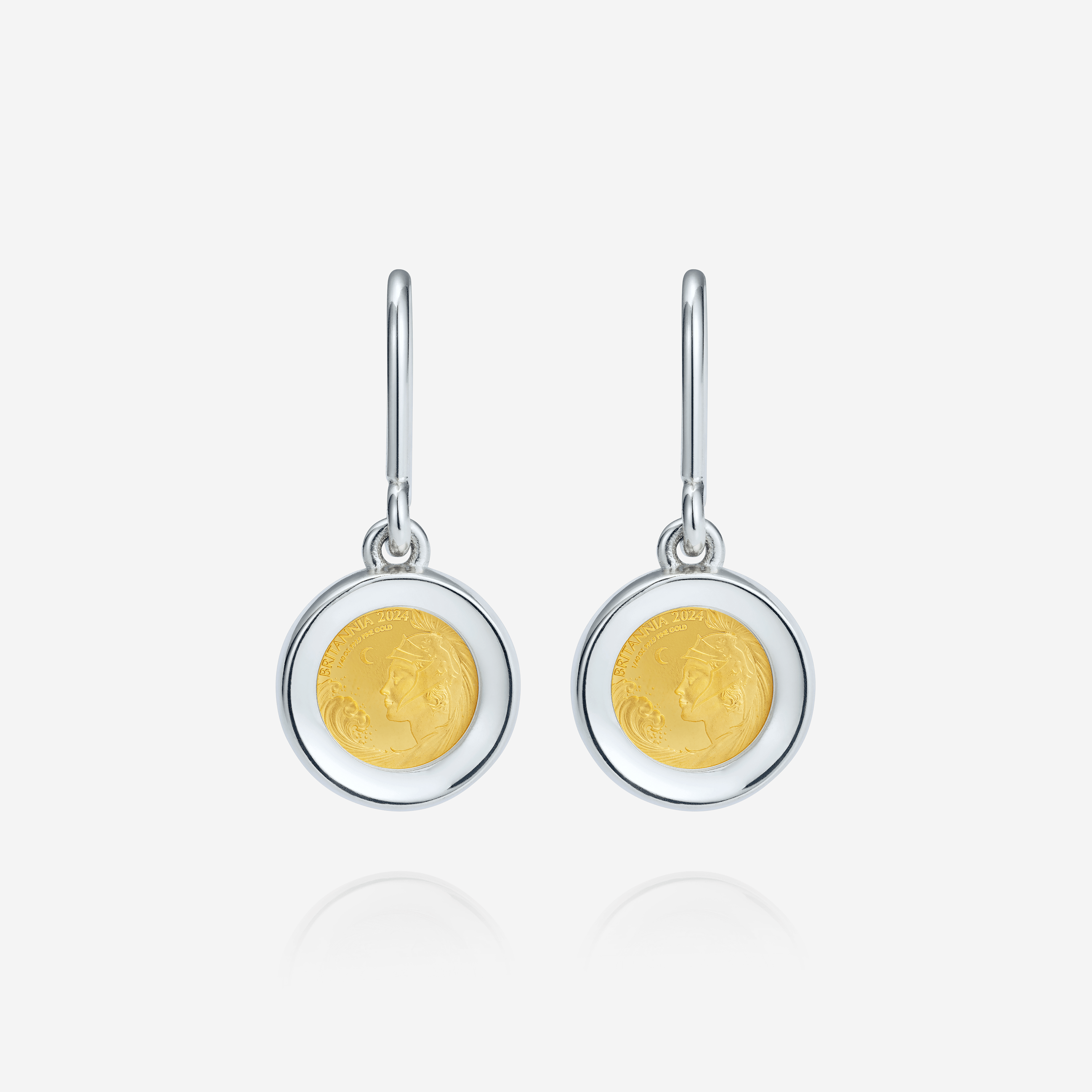 886 Royal Mint Earrings 1/40oz Drop Earring, Silver