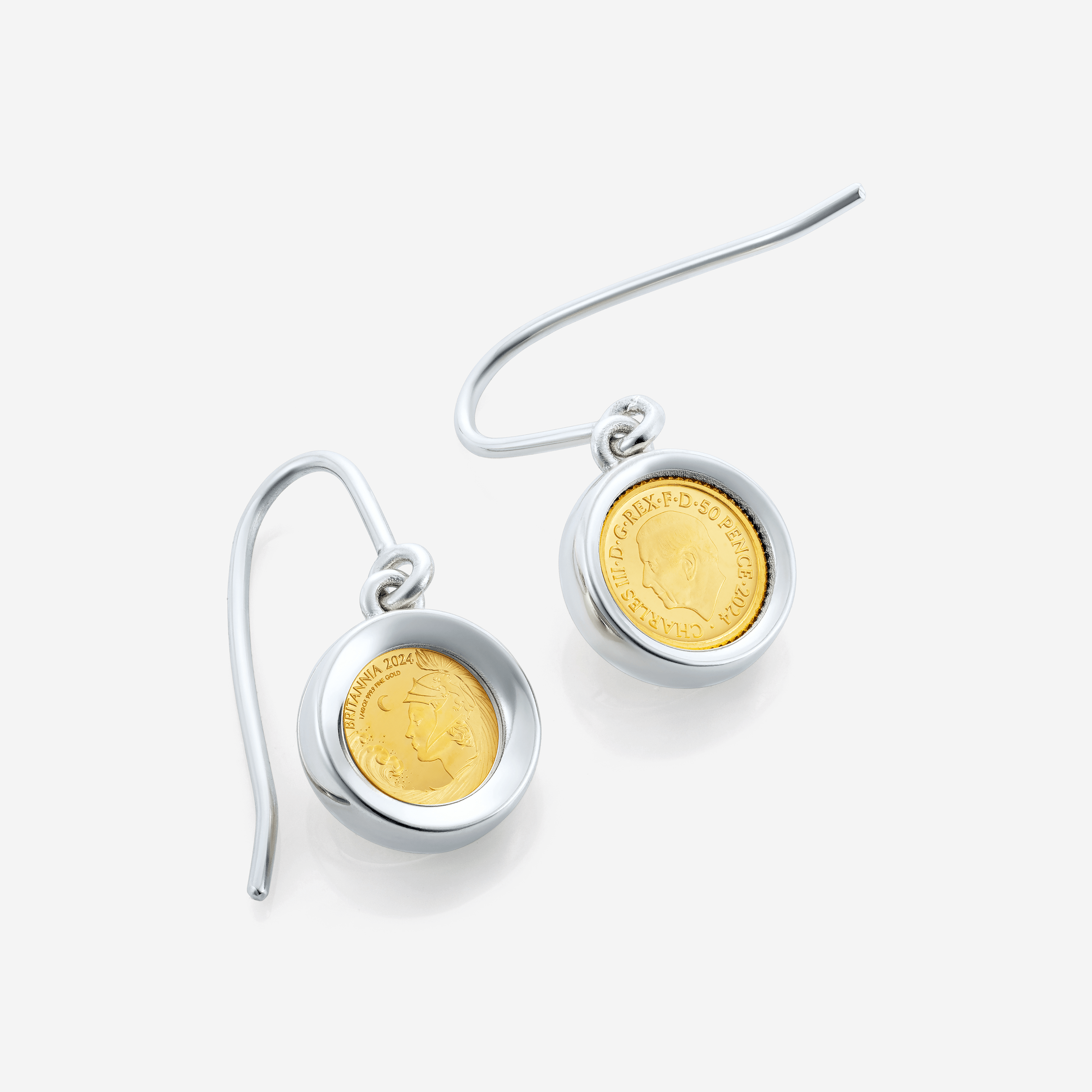 886 Royal Mint Earrings 1/40oz Drop Earring, Silver
