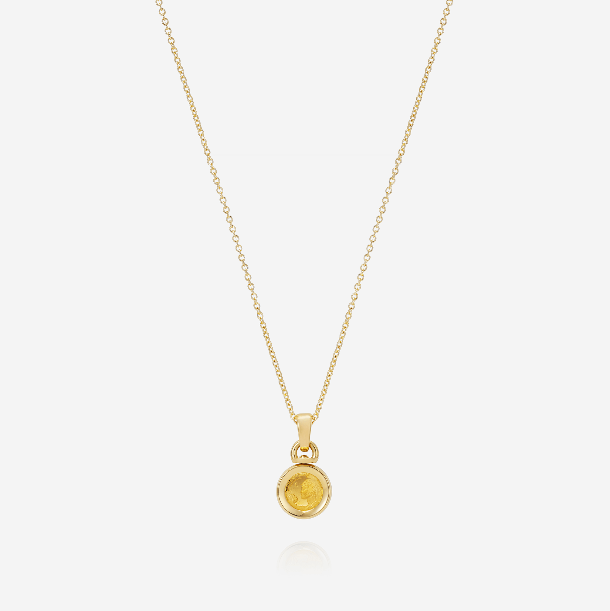 886 Royal Mint Necklaces 1/40oz Pendant with 18 inch Trace Chain, 18ct Yellow Gold