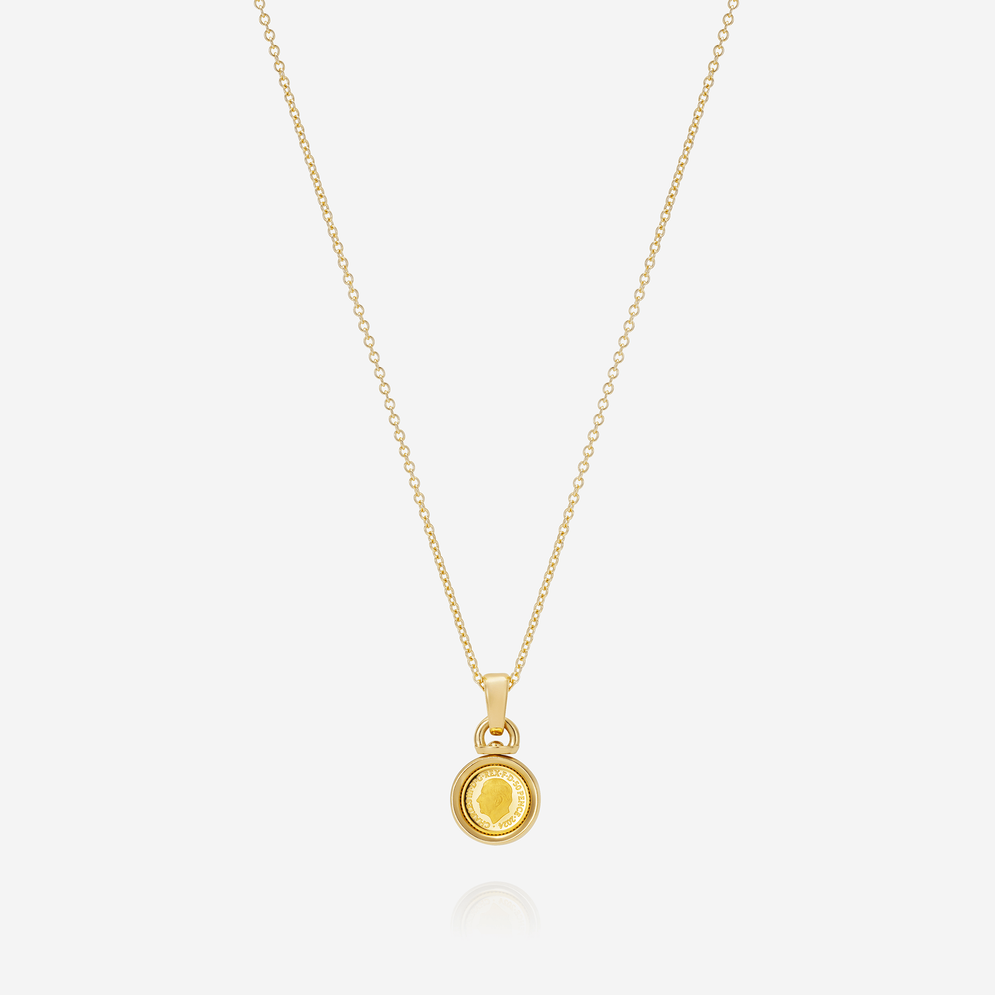 886 Royal Mint Necklaces 1/40oz Pendant with 18 inch Trace Chain, 18ct Yellow Gold