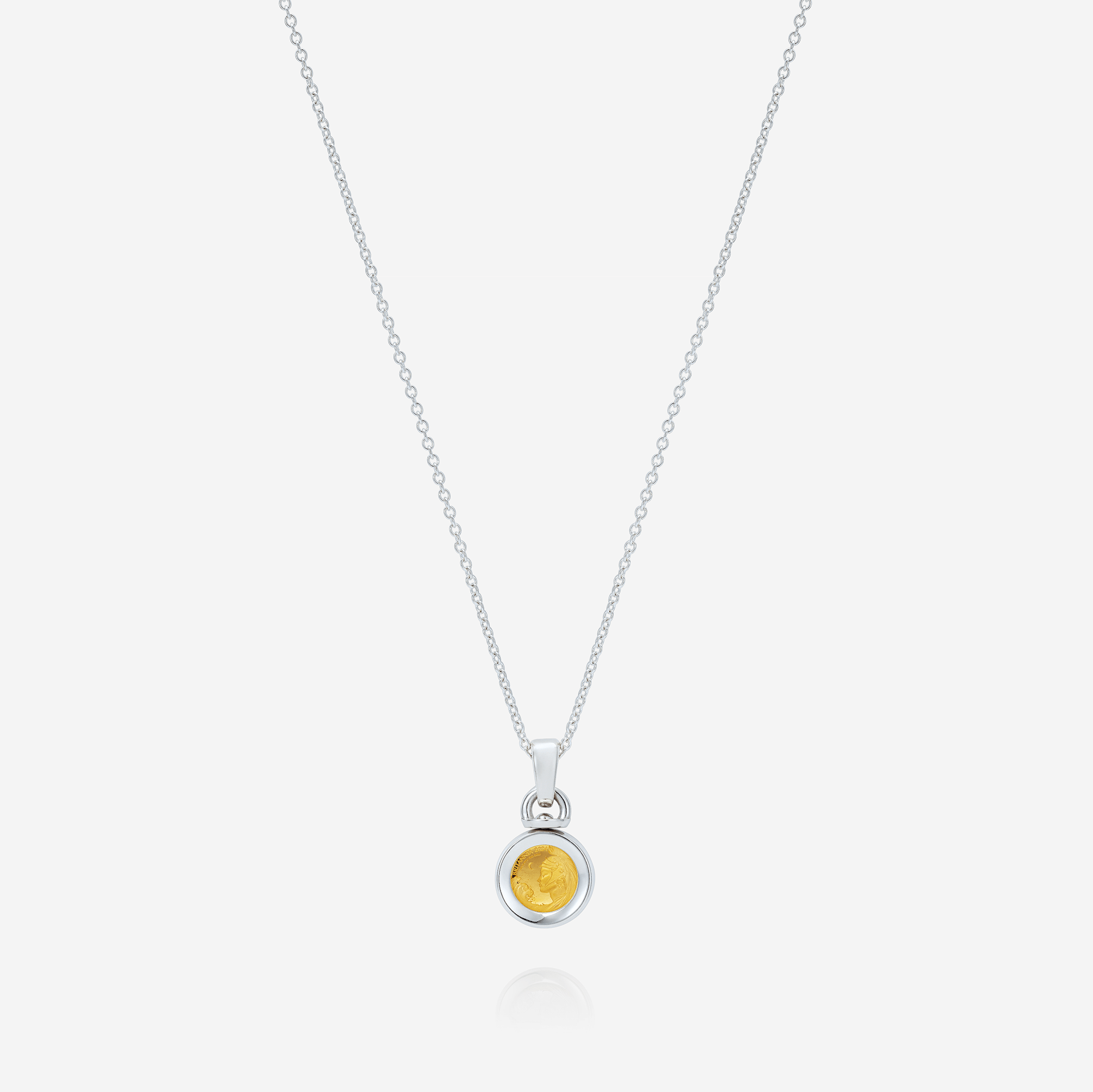 886 Royal Mint Necklaces 1/40oz Pendant with 18 inch Trace Chain, Sterling Silver