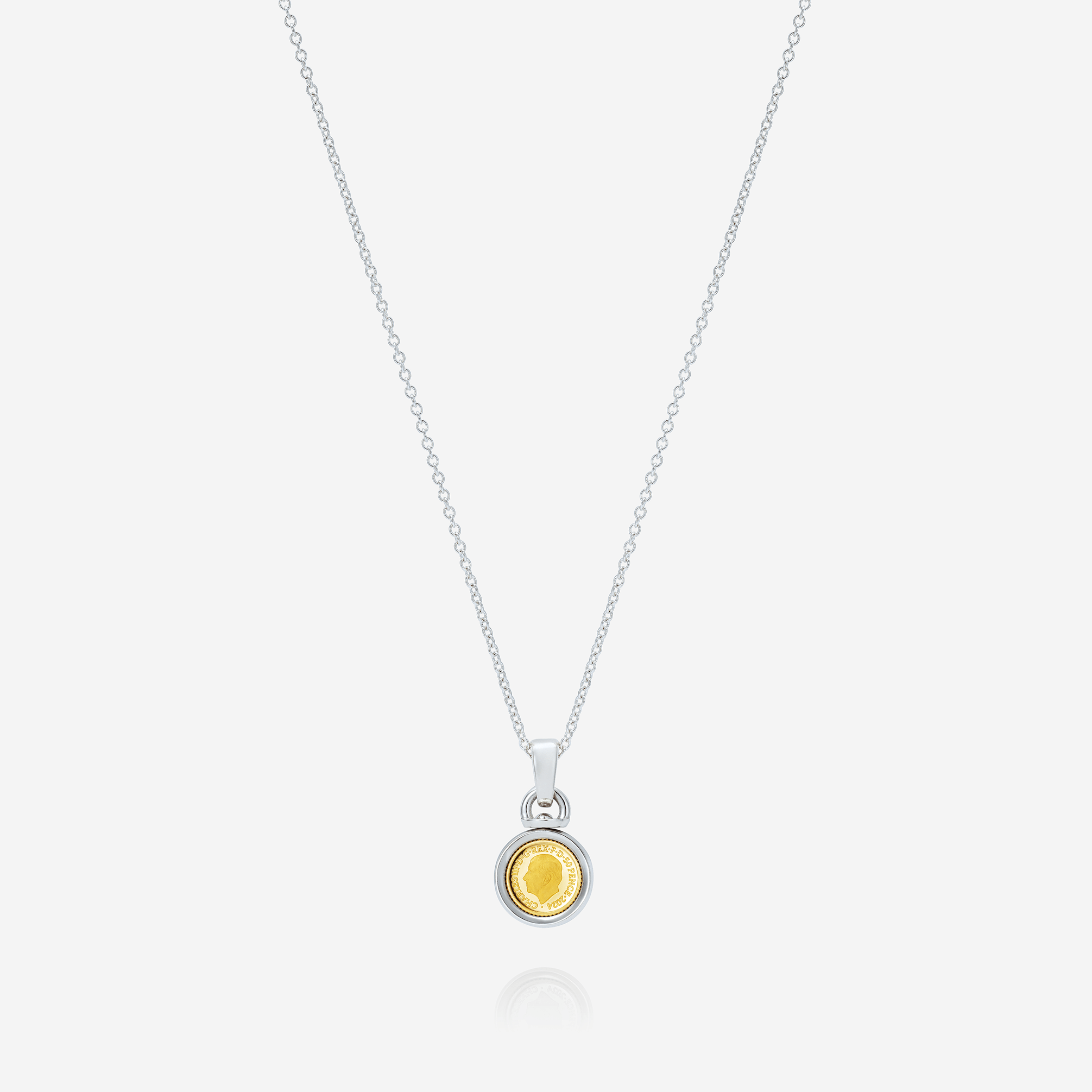 886 Royal Mint Necklaces 1/40oz Pendant with 18 inch Trace Chain, Sterling Silver