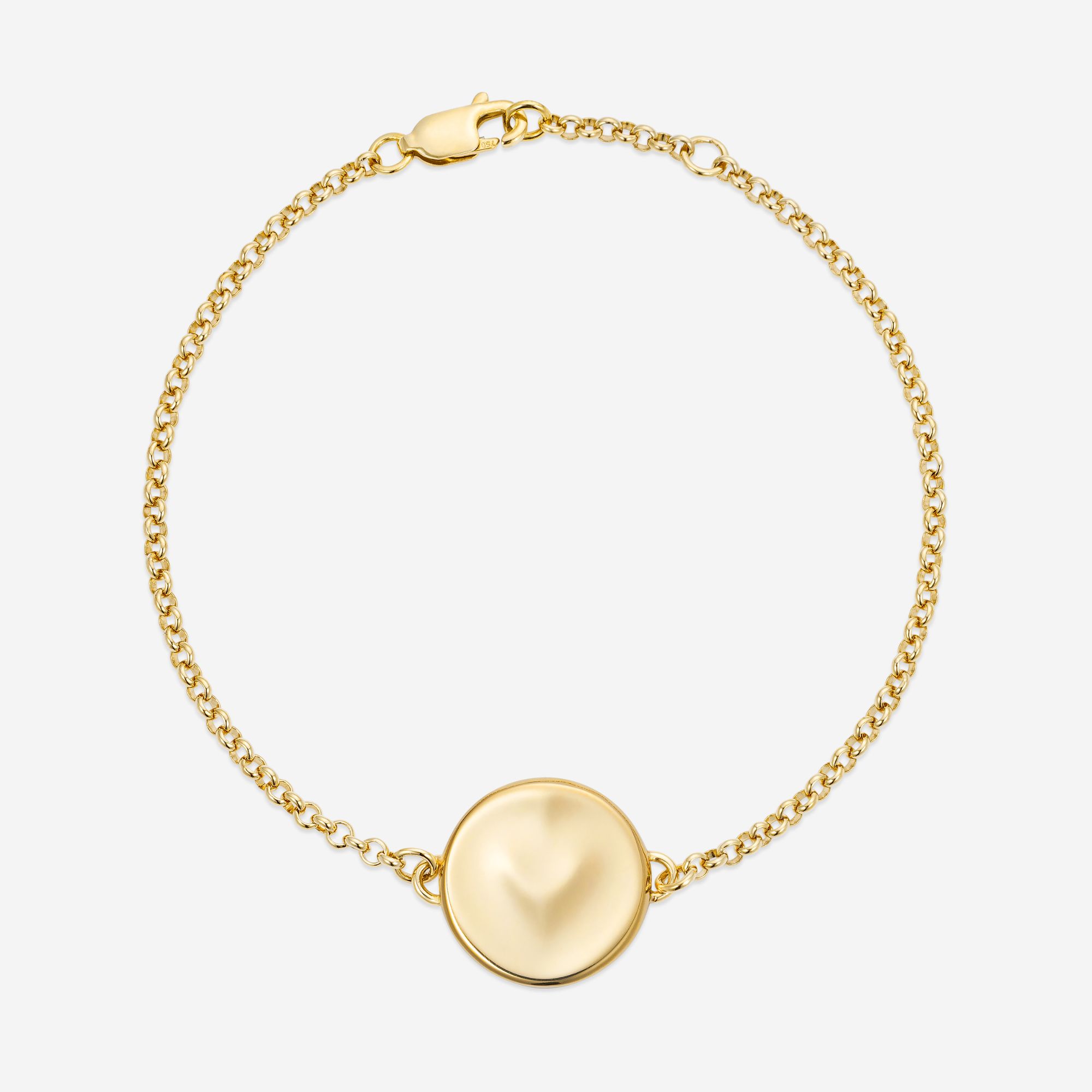 886 Royal Mint Bracelet Heart Caustic Bracelet, 18ct Yellow Gold