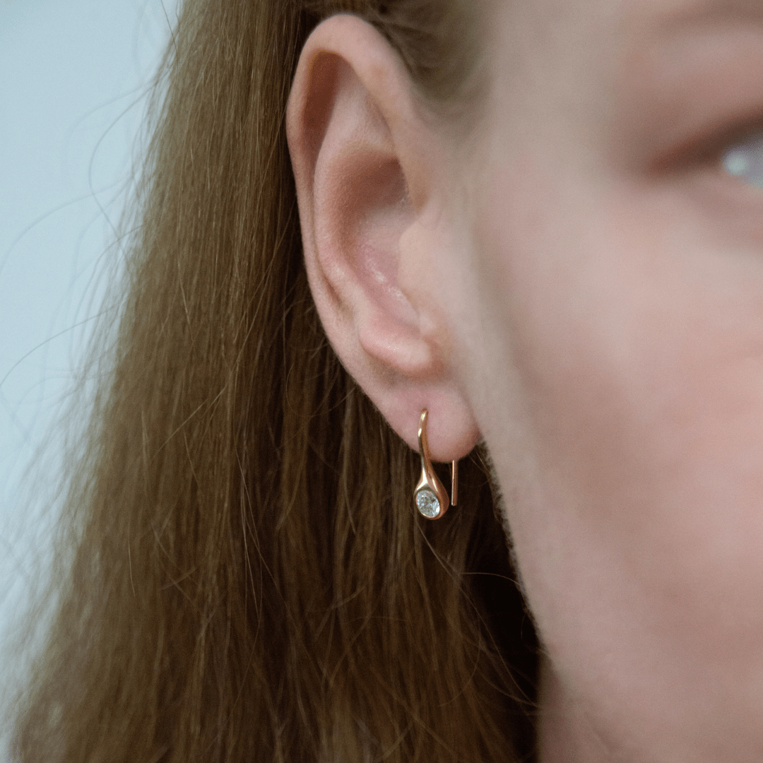 886 Royal Mint Earrings Teardrop Diamond Earrings, 18ct Yellow Gold