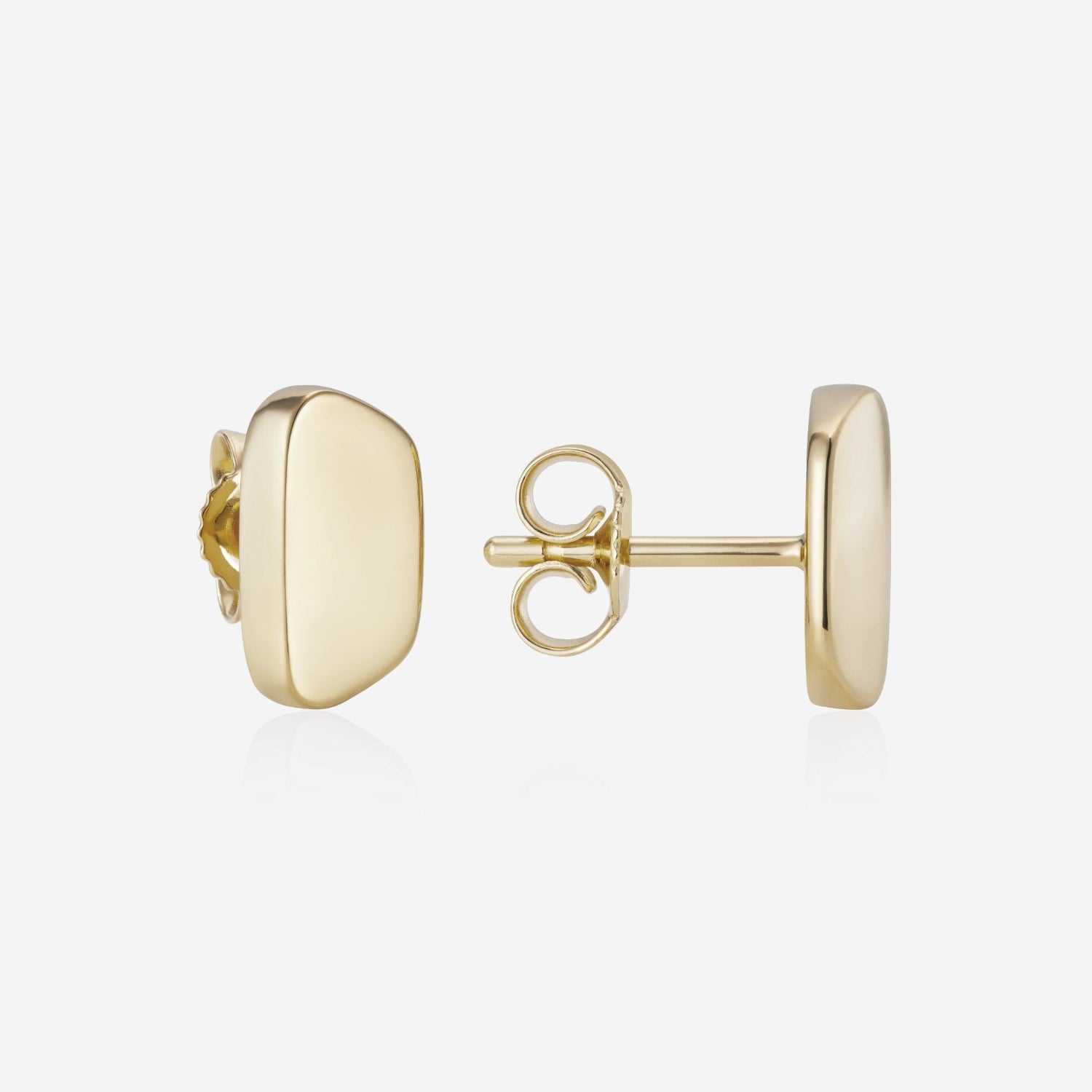 886 Royal Mint Earrings Aurum Slice Stud Earrings, 9ct Yellow Gold