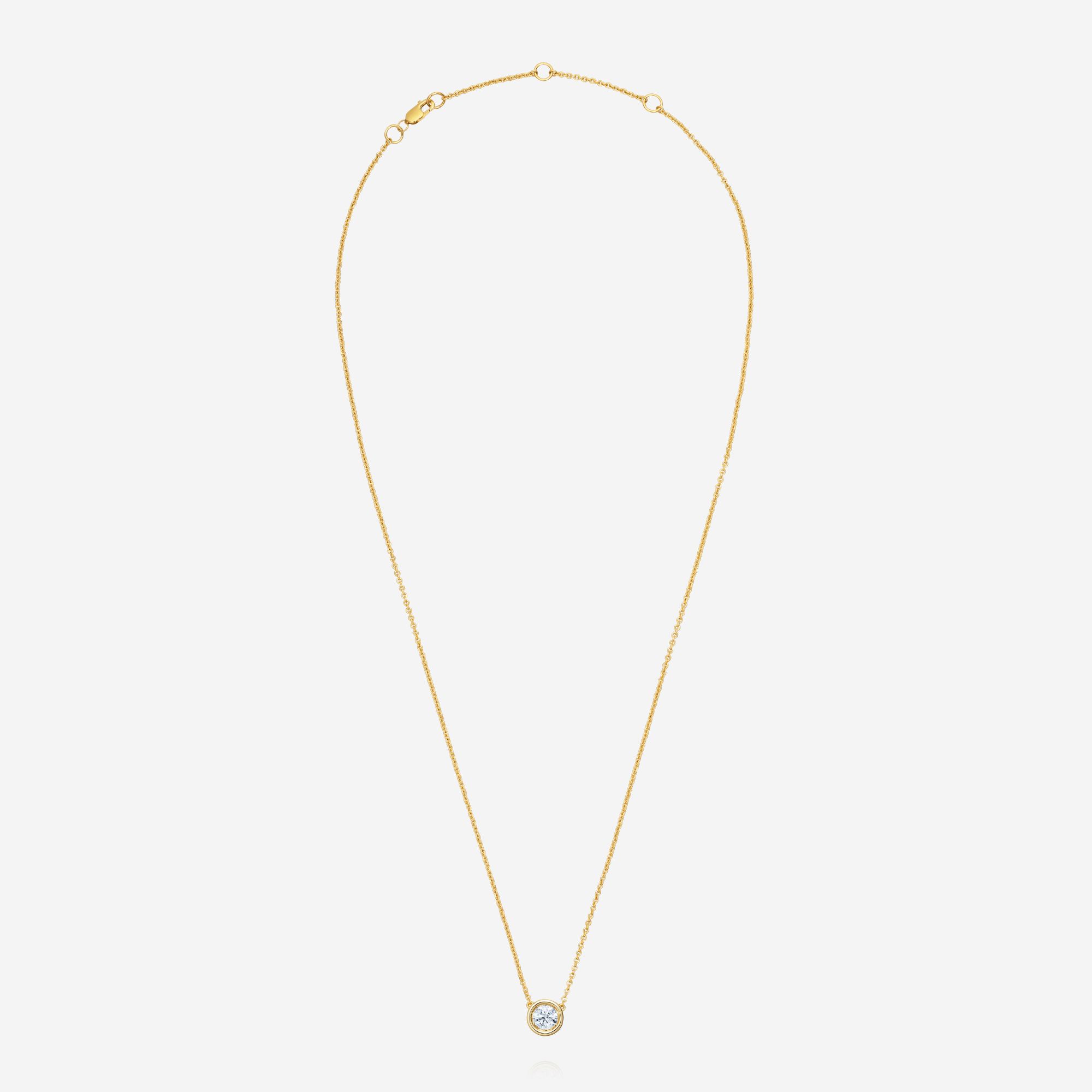 886 Royal Mint Necklaces Frameset Round Cut Diamond Necklace, 18ct Yellow Gold