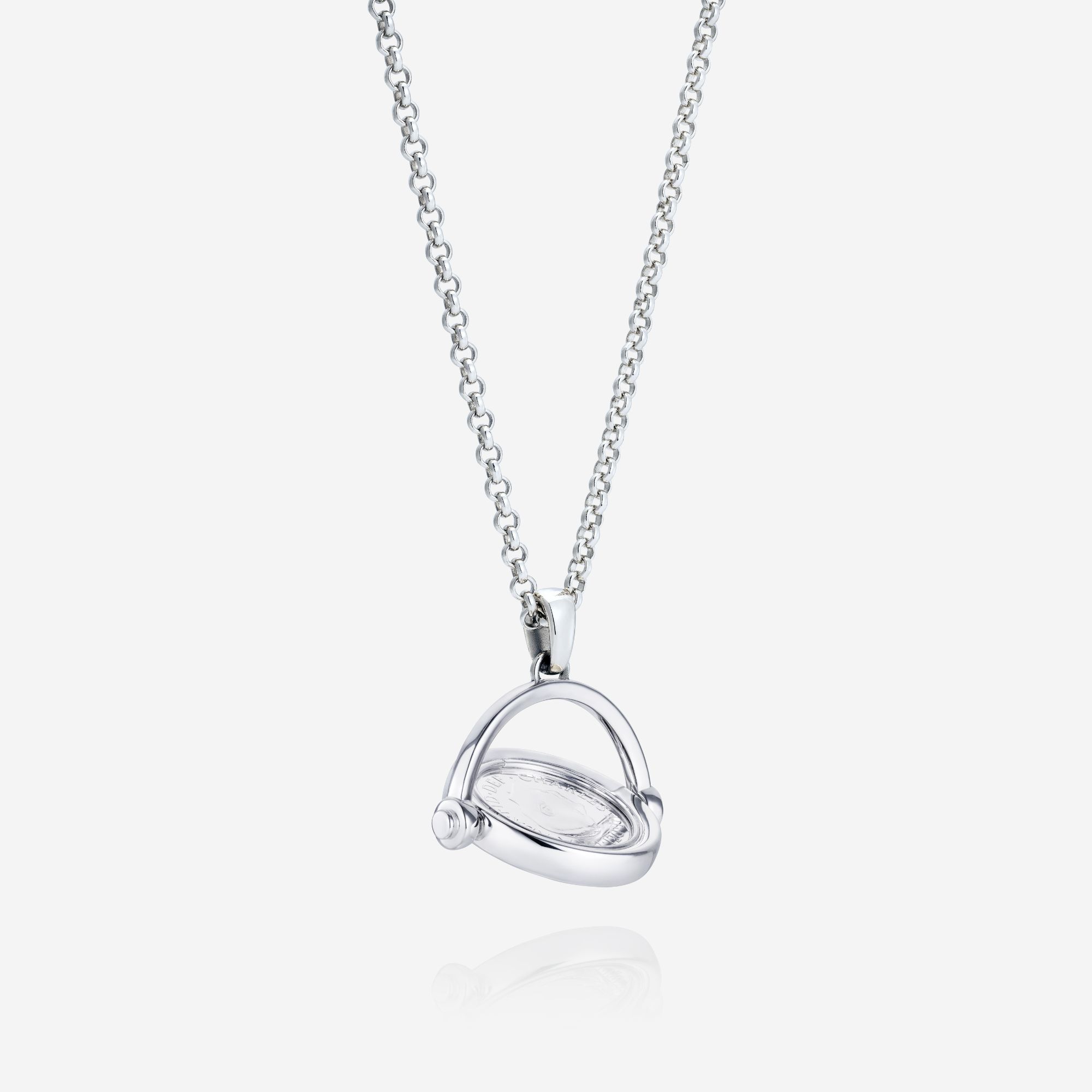 886 Royal Mint Necklaces 886 2026 Sixpence Coin Spinner with Chain Sterling Silver