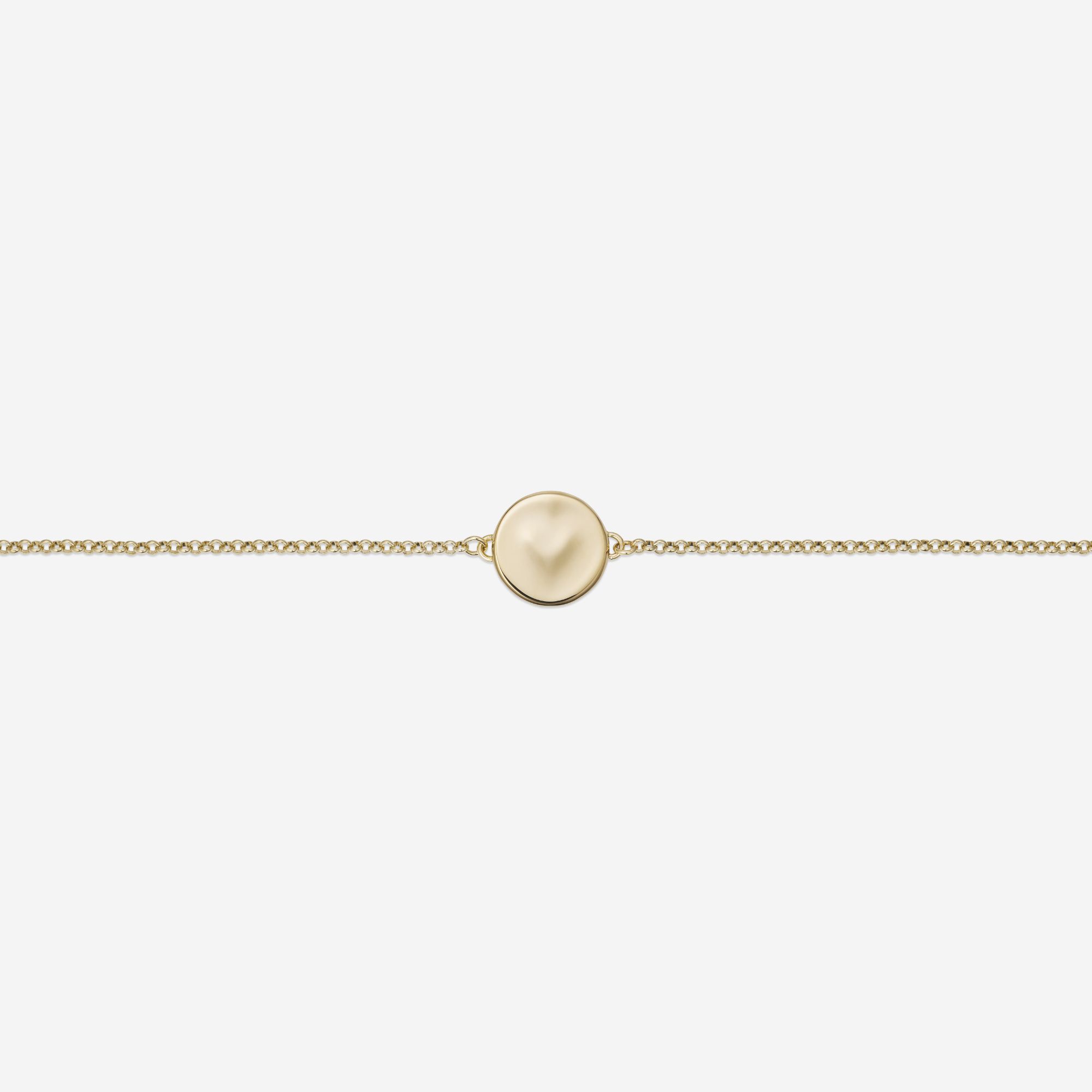 886 Royal Mint Bracelet Heart Caustic Bracelet, 9ct Yellow Gold