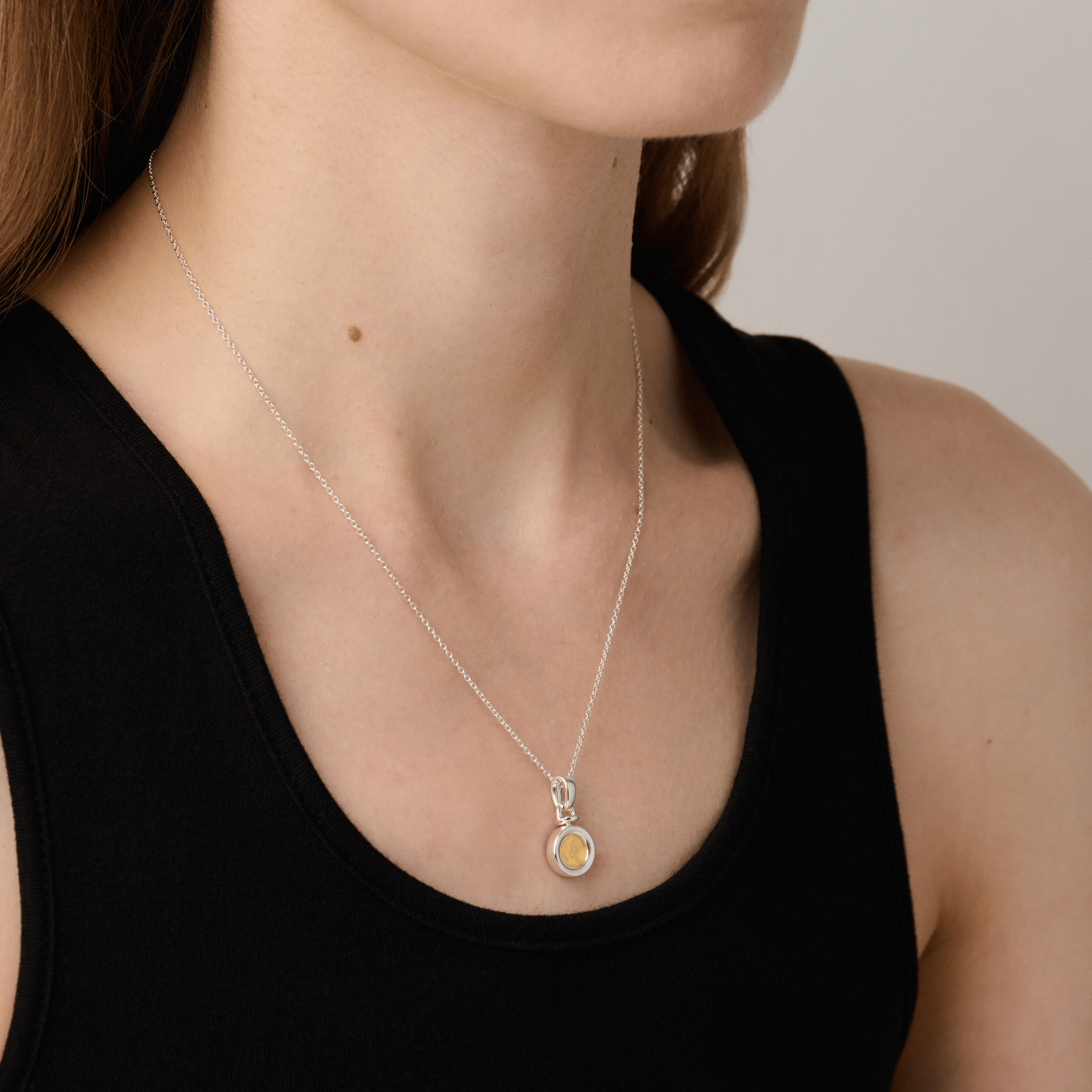 886 Royal Mint Necklaces Britannia 1/40oz Pendant with 18 inch Trace Chain, Sterling Silver