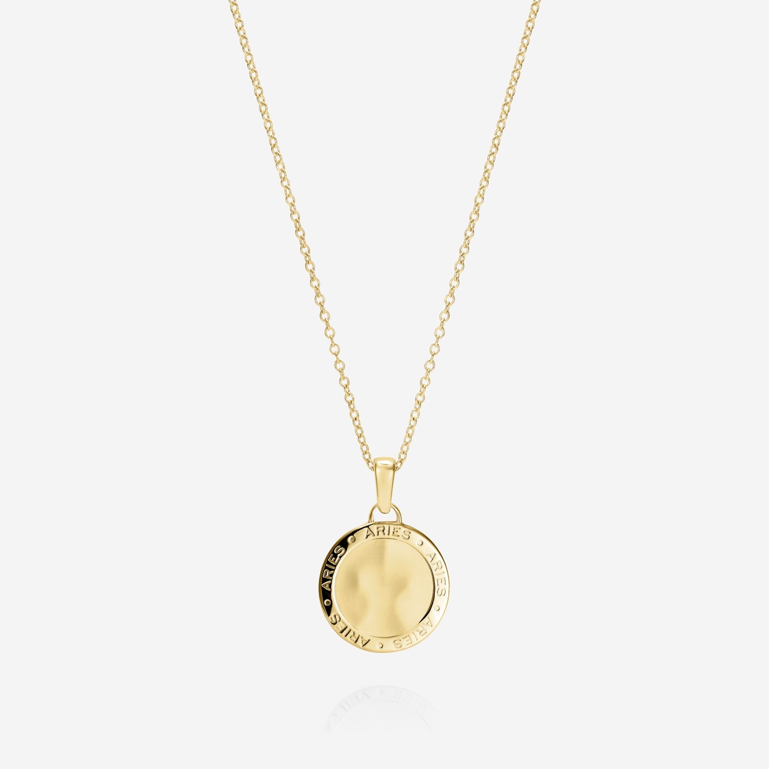 886 Royal Mint Necklaces 886 Caustic Aries Pendant with Chain in 18ct Yellow Gold