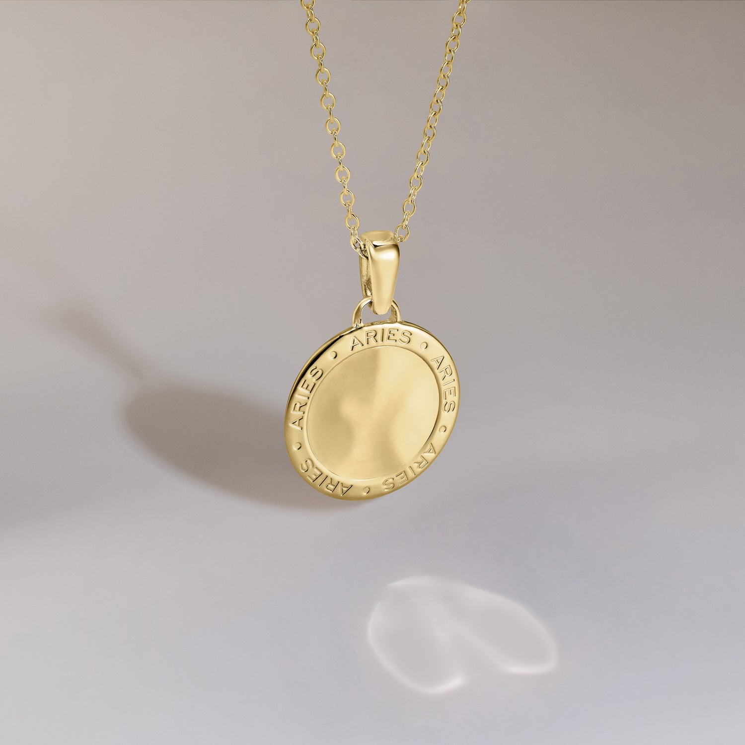 886 Royal Mint Necklaces 886 Caustic Aries Pendant with Chain in 18ct Yellow Gold