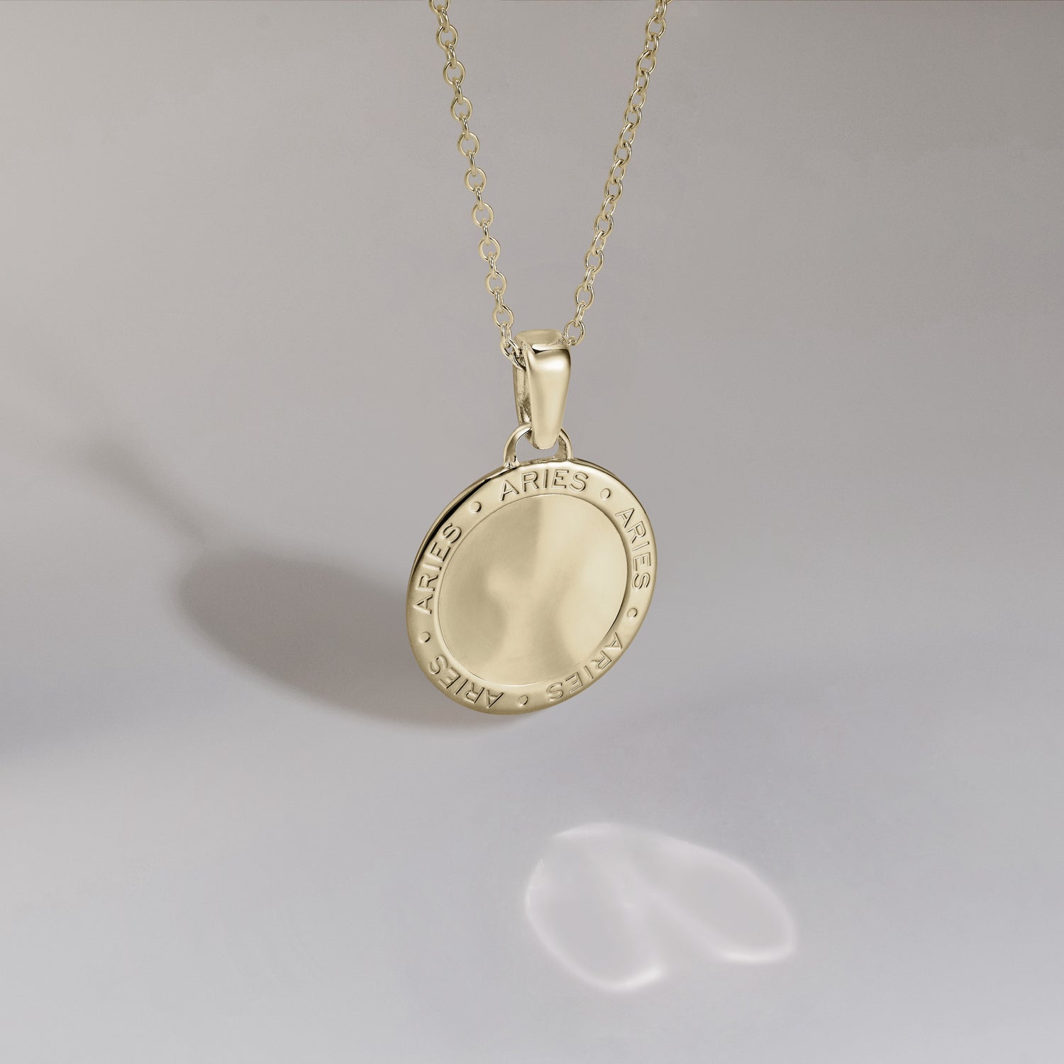 886 Royal Mint Necklaces 886 Caustic Aries Pendant with Chain in 9ct Yellow Gold