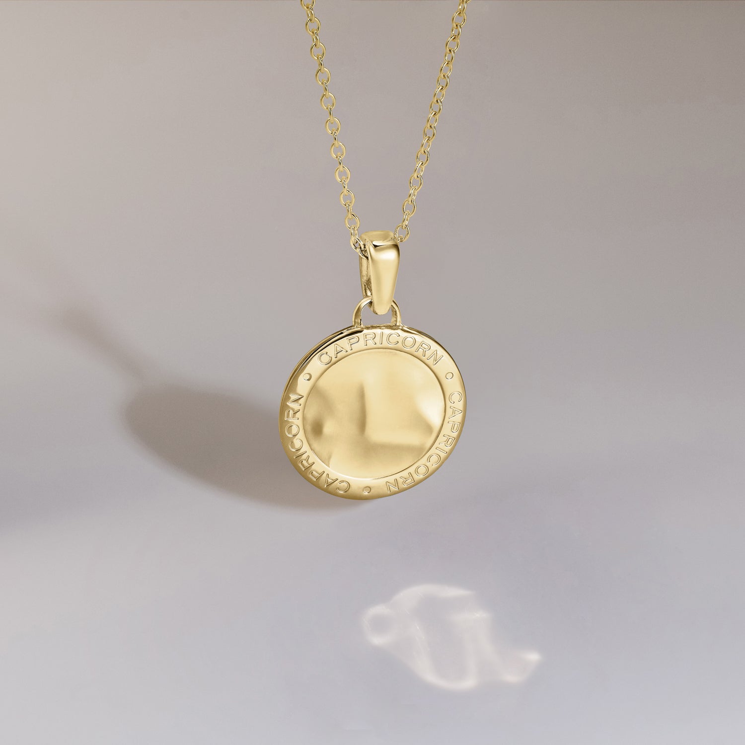 886 Royal Mint Necklaces 886 Caustic Capricorn Pendant with Chain in 18ct Yellow Gold