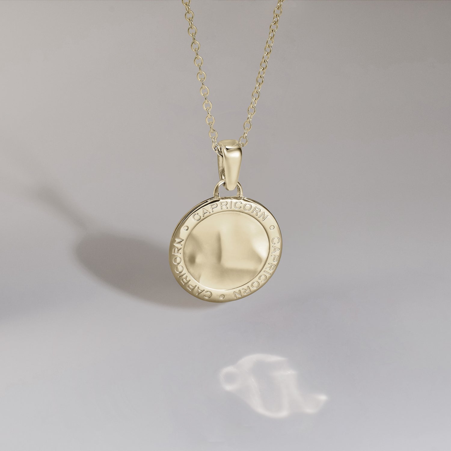 886 Royal Mint Necklaces 886 Caustic Capricorn Pendant with Chain in 9ct Yellow Gold