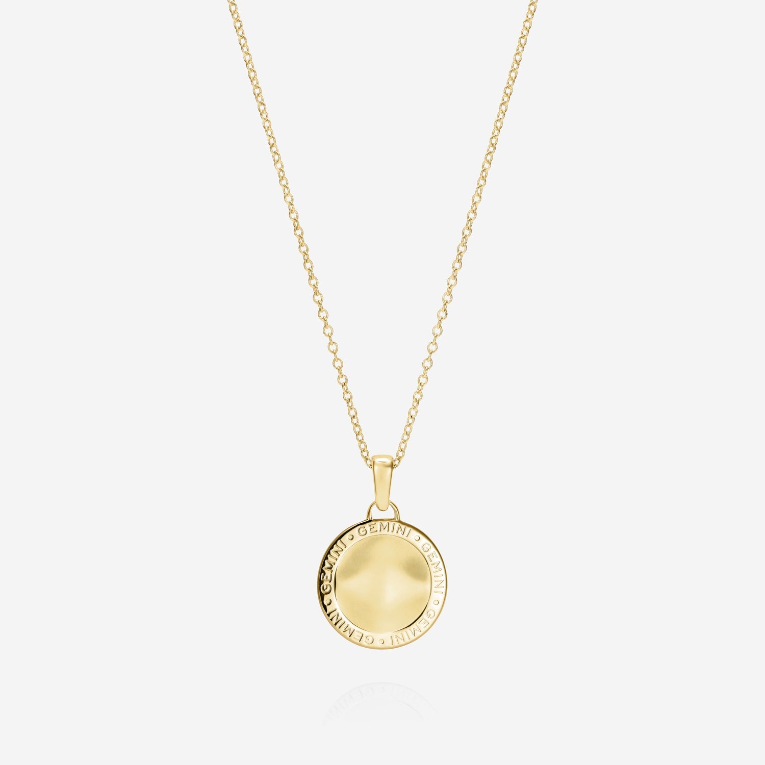 886 Royal Mint Necklaces 886 Caustic Gemini Pendant with Chain in 18ct Yellow Gold