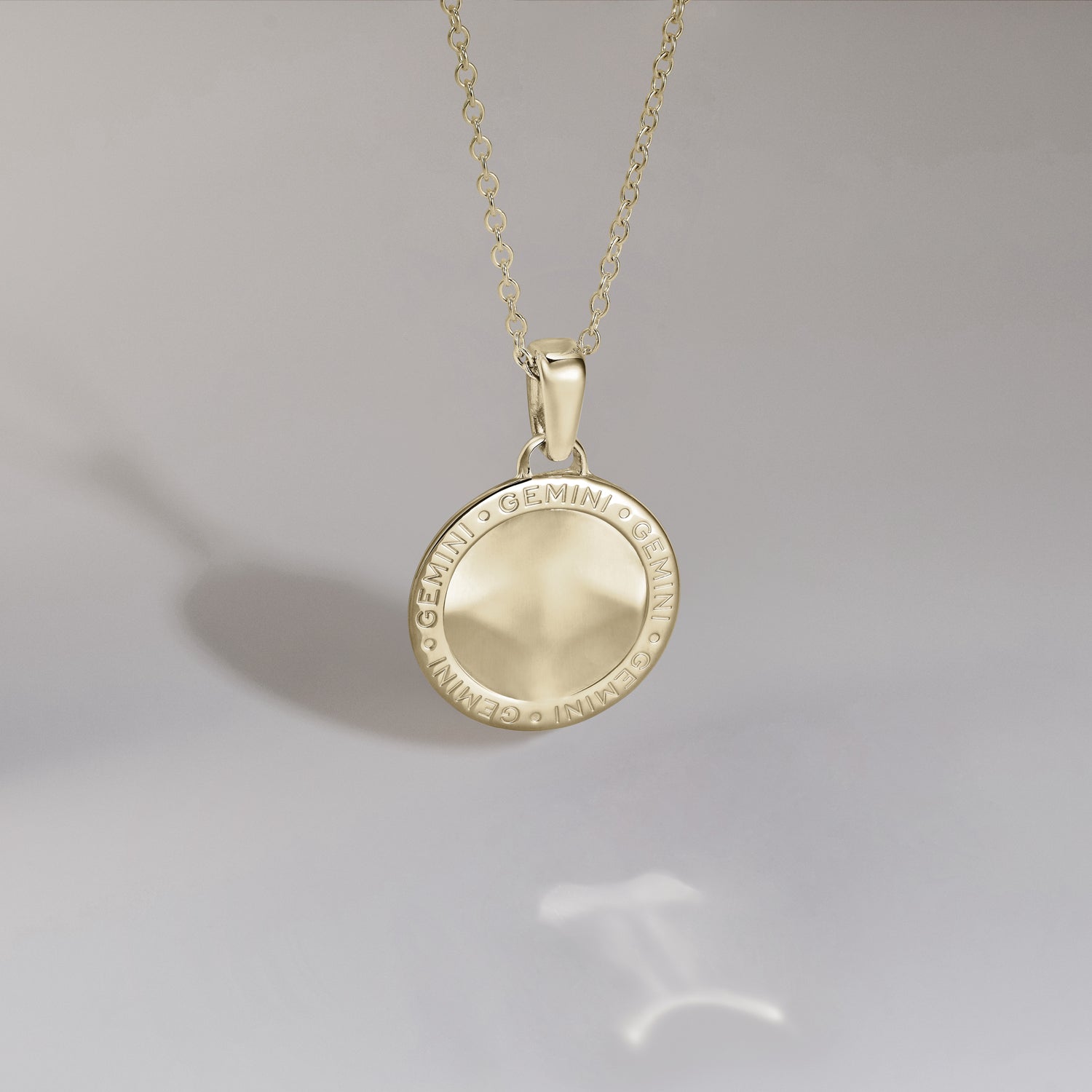 886 Royal Mint Necklaces 886 Caustic Gemini Pendant with Chain in 9ct Yellow Gold