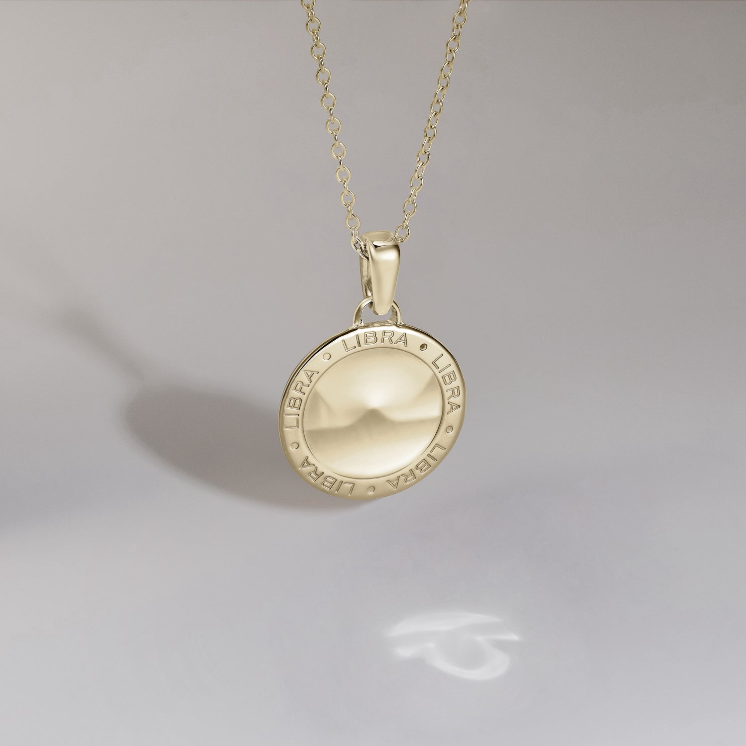 886 Royal Mint Necklaces 886 Caustic Libra Pendant with Chain in 9ct Yellow Gold