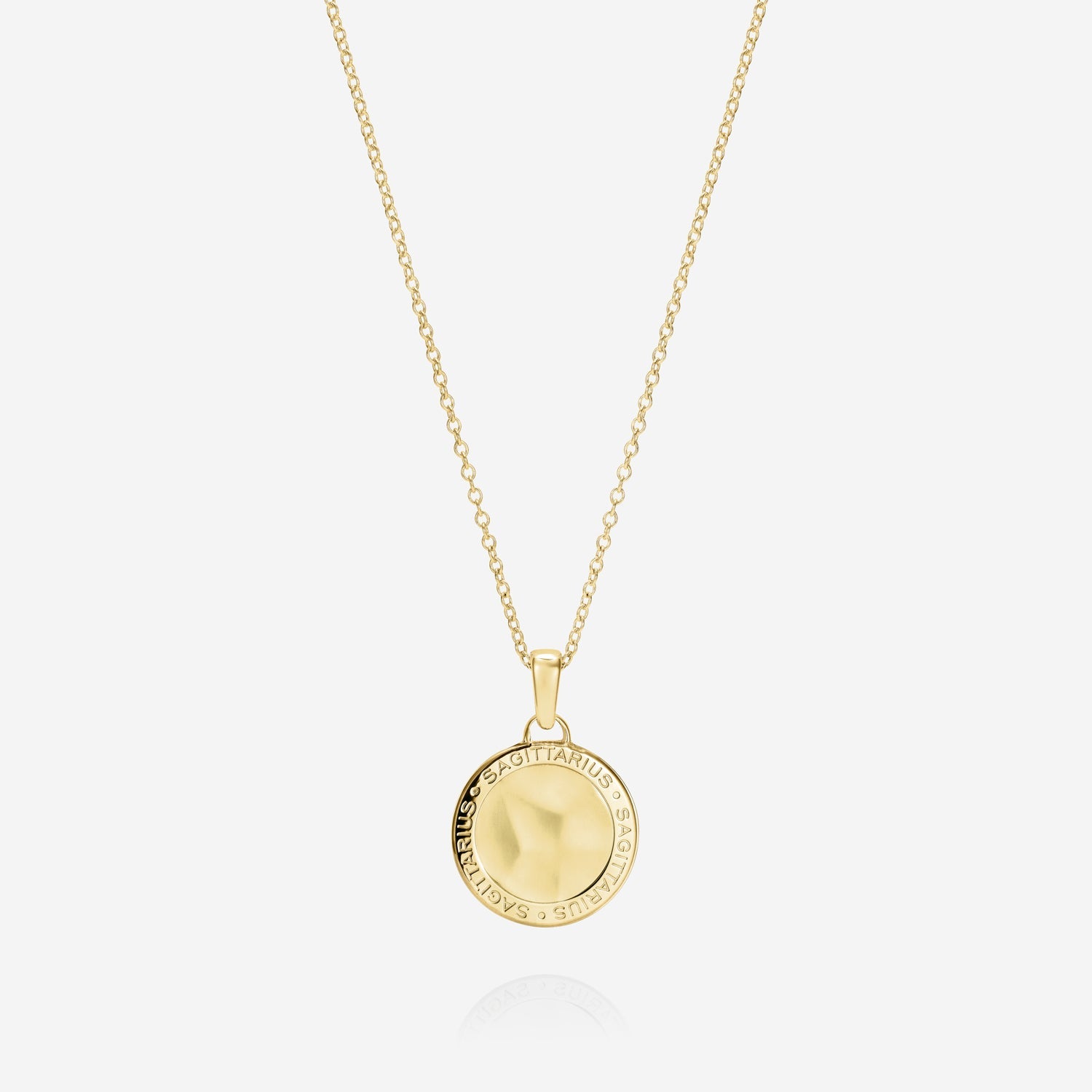 886 Royal Mint Necklaces 886 Caustic Sagittarius Pendant with Chain in 18ct Yellow Gold