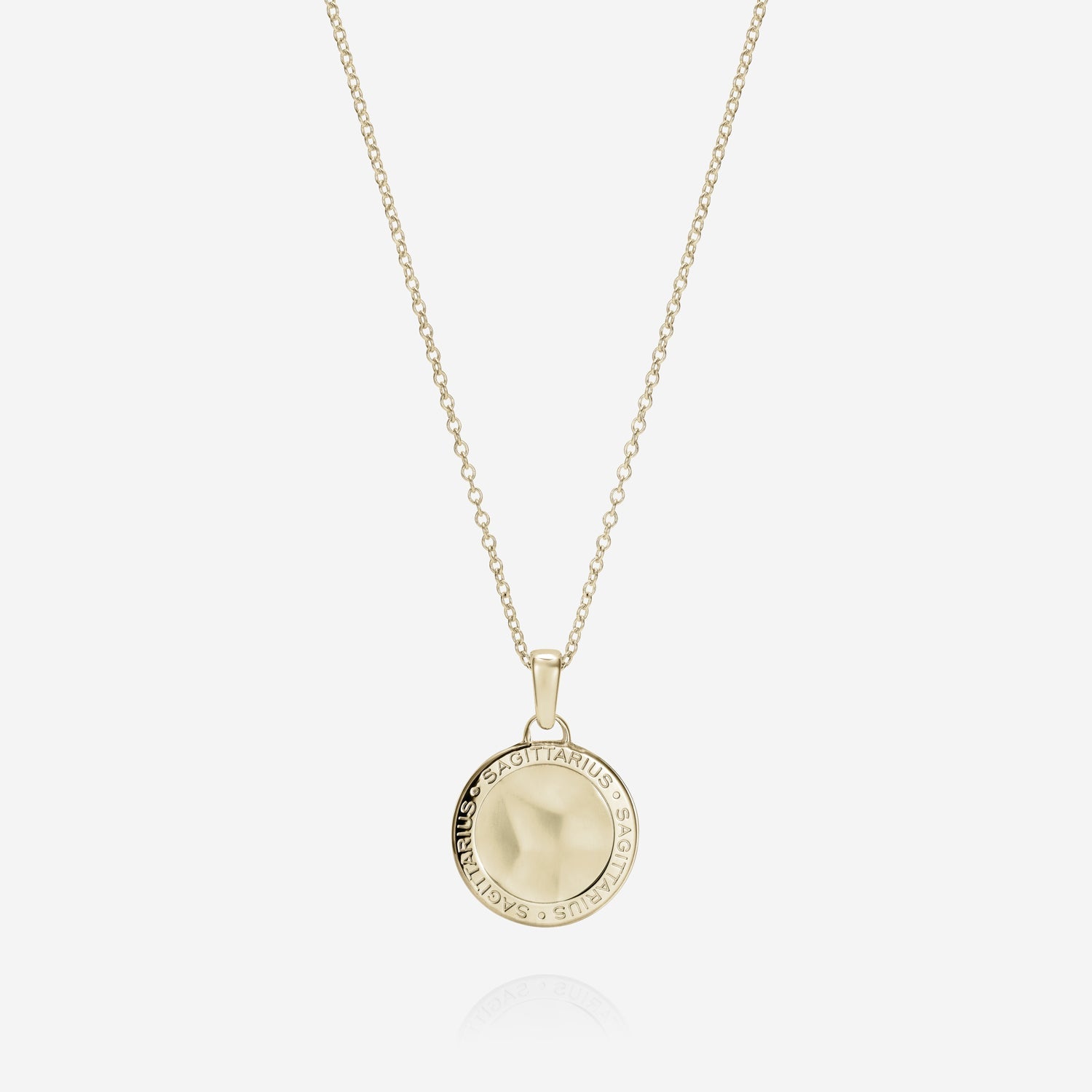 886 Royal Mint Necklaces 886 Caustic Sagittarius Pendant with Chain in 9ct Yellow Gold