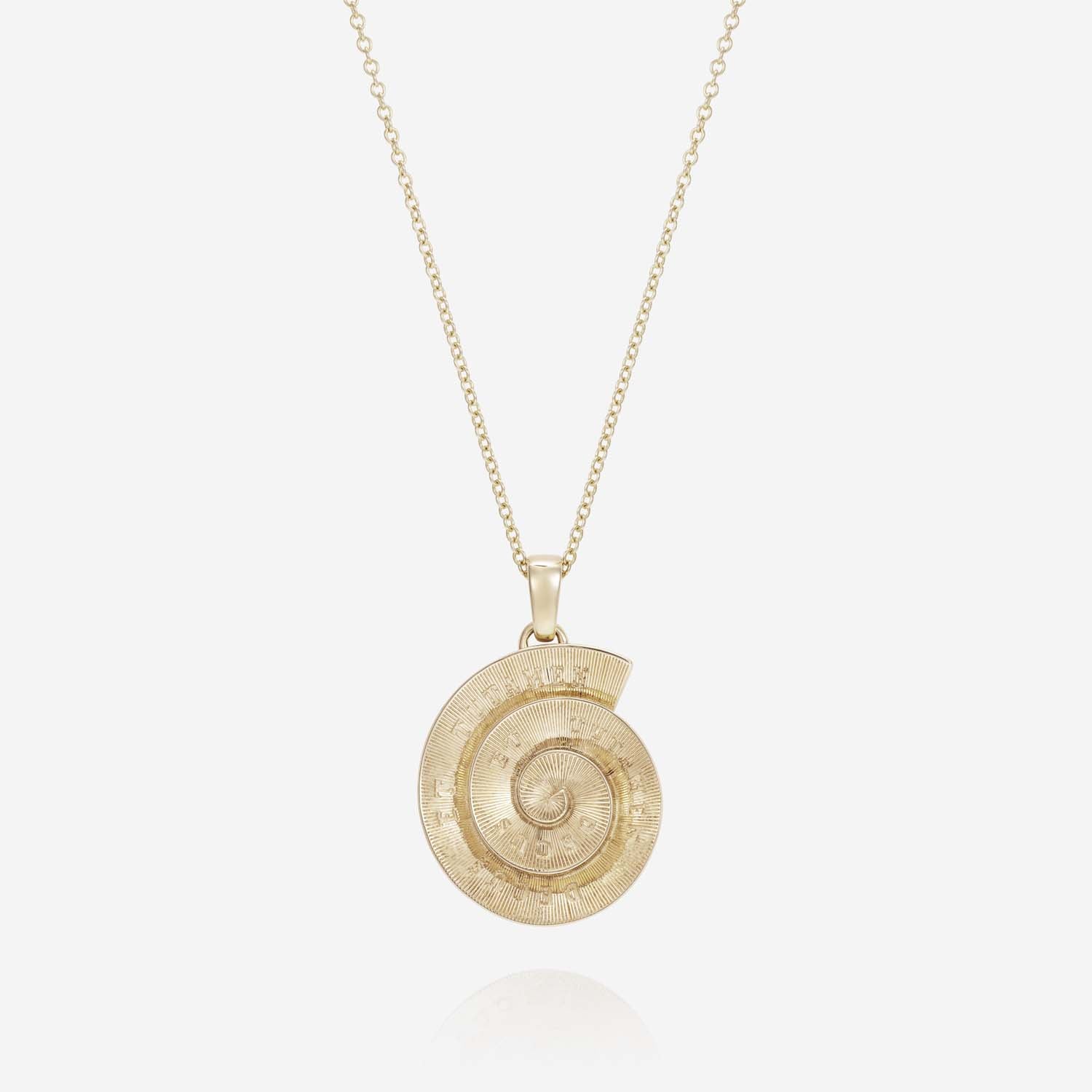 886 Royal Mint Necklaces Tutamen Spiral Pendant with Chain 9ct Yellow Gold