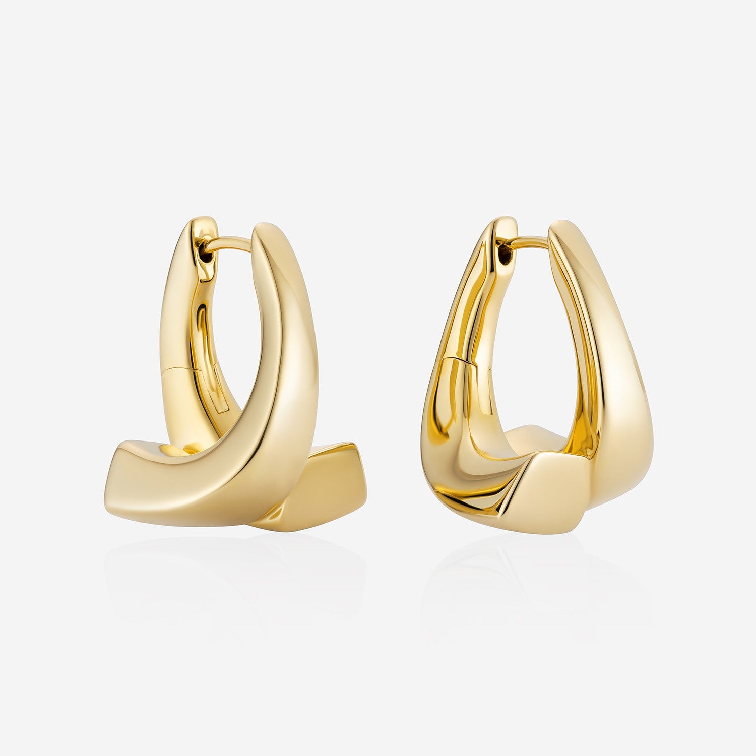 886 Royal Mint Earrings Aurum Twist Hoop Earrings, 18ct Yellow Gold